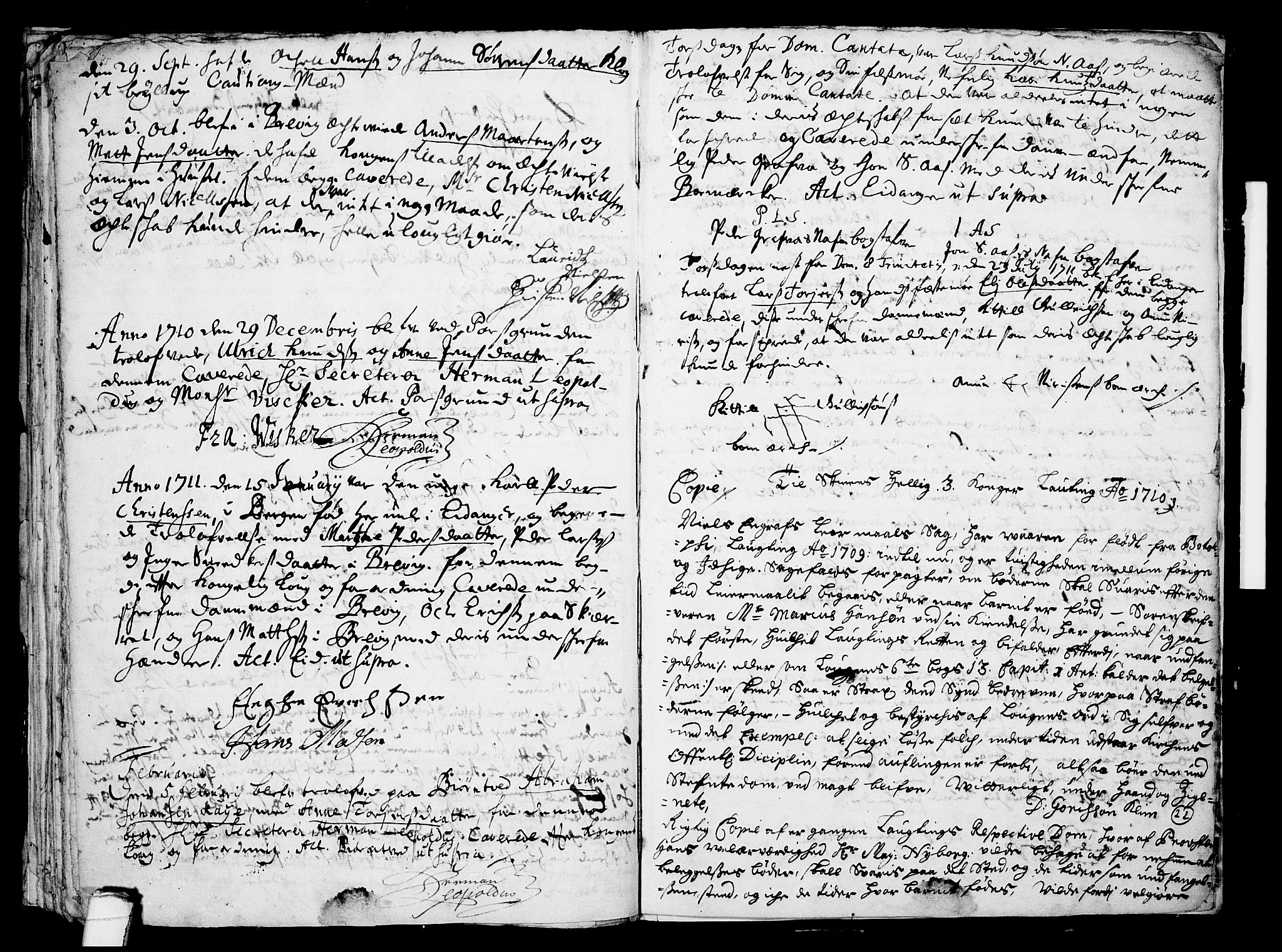 Eidanger kirkebøker, SAKO/A-261/F/Fa/L0001: Parish register (official) no. 1, 1695-1717, p. 35