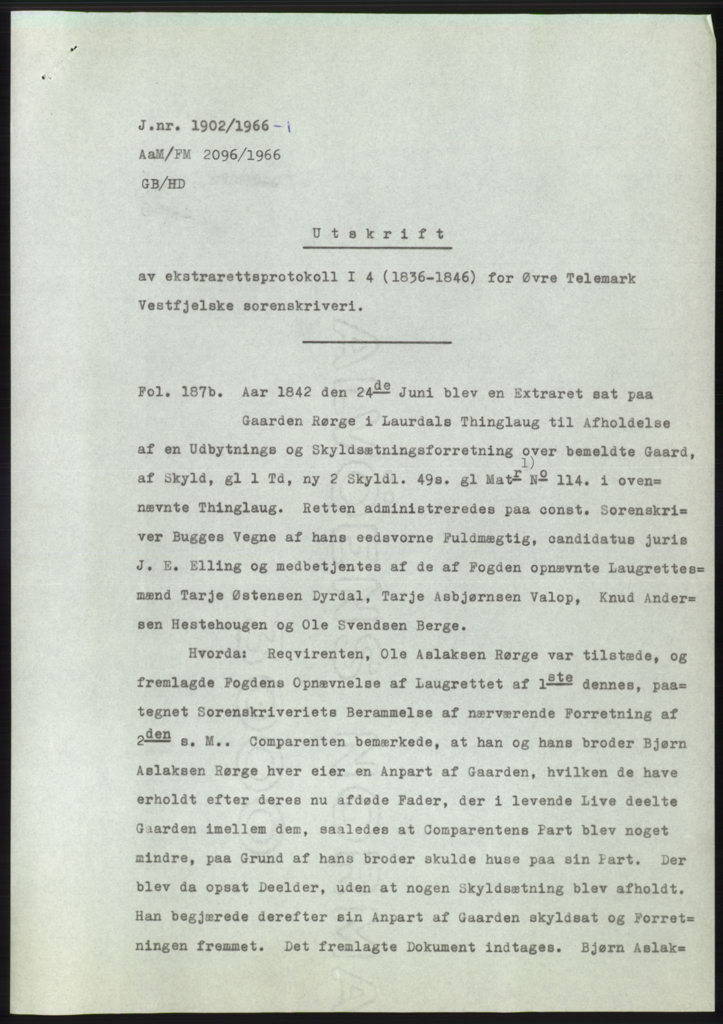 Statsarkivet i Kongsberg, SAKO/A-0001, 1966-1967, p. 2
