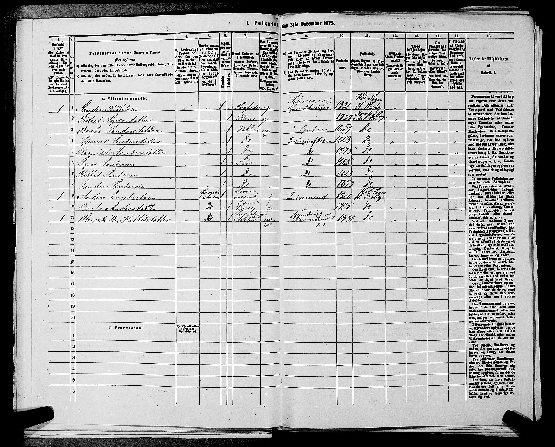 SAKO, 1875 census for 0619P Ål, 1875, p. 223