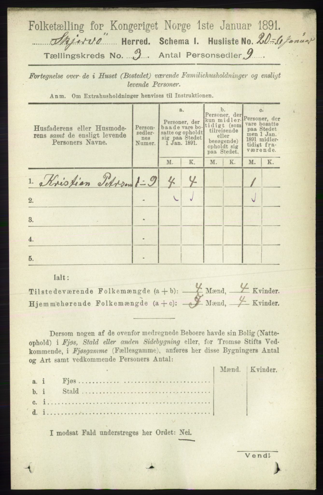 RA, 1891 census for 1941 Skjervøy, 1891, p. 1813