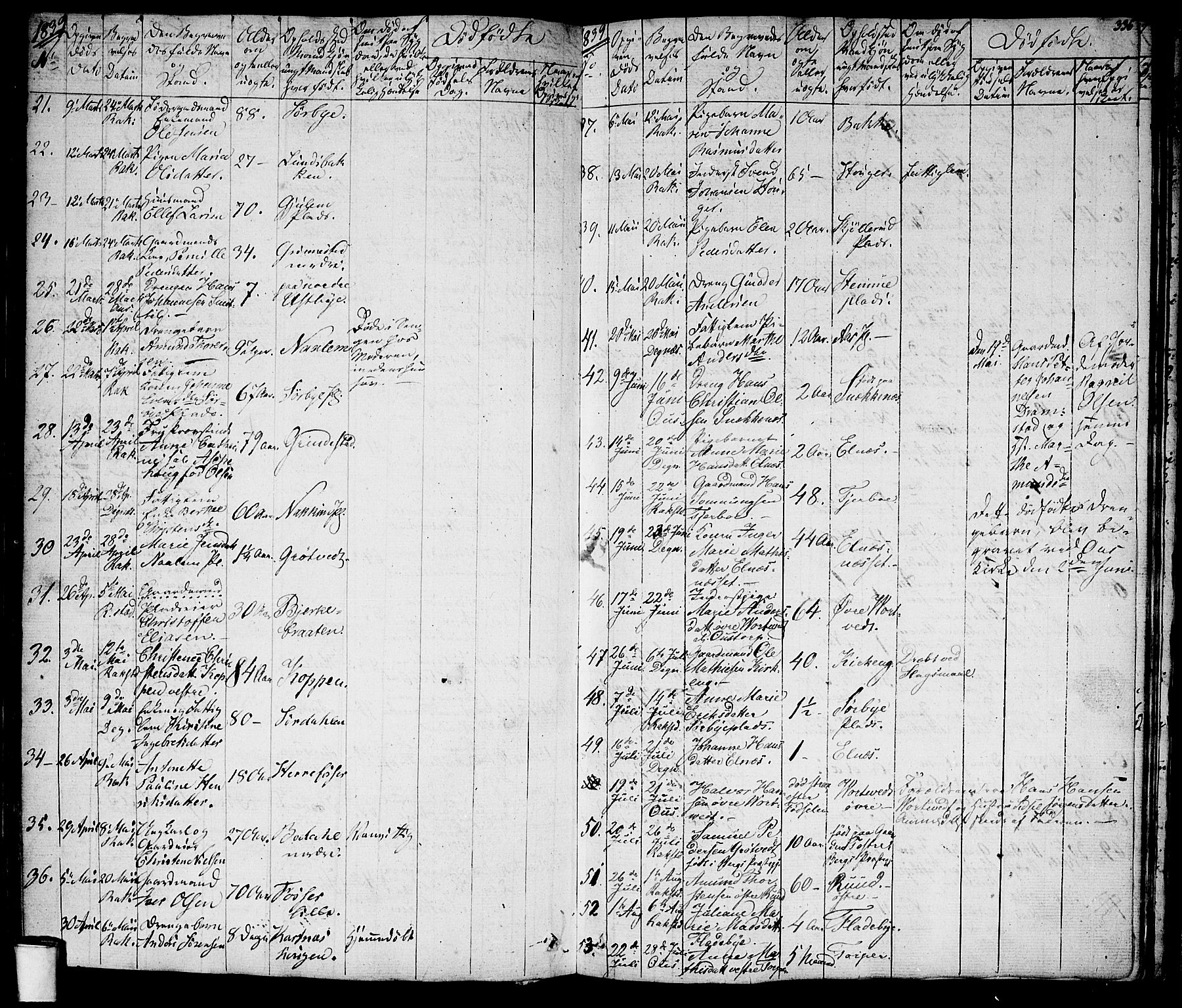 Rakkestad prestekontor Kirkebøker, SAO/A-2008/F/Fa/L0007: Parish register (official) no. I 7, 1825-1841, p. 336