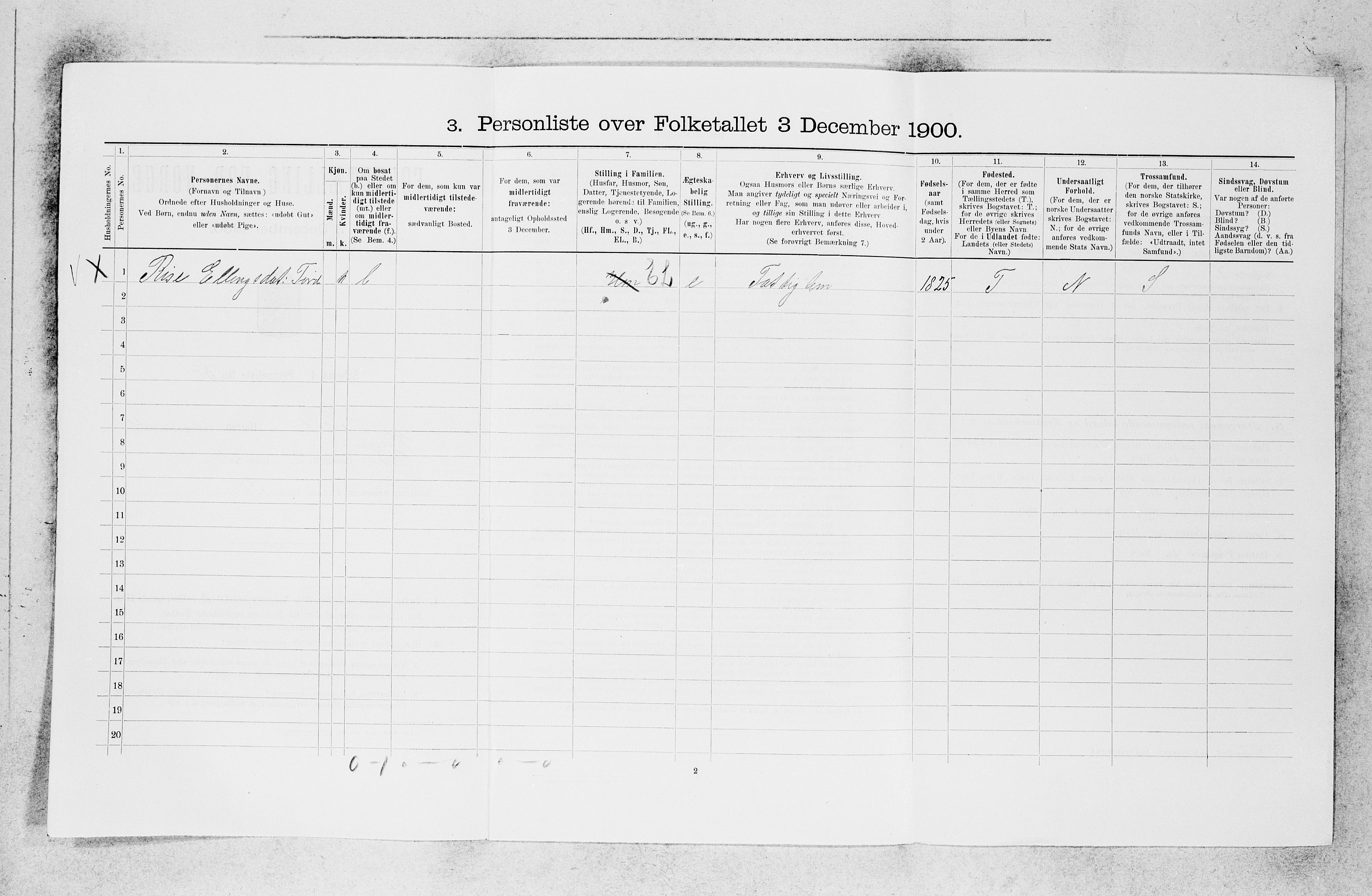 SAB, 1900 census for Førde, 1900, p. 383