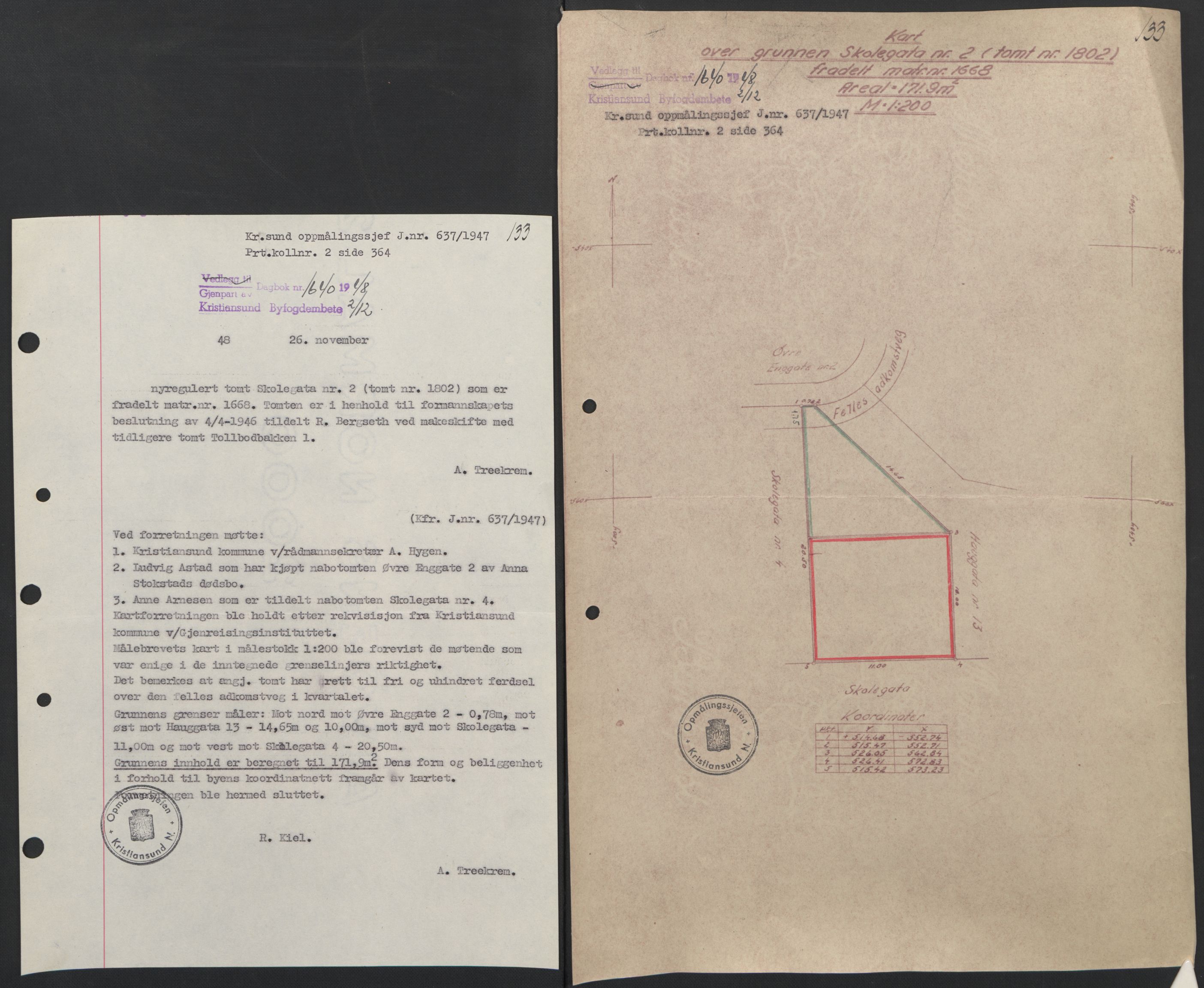 Kristiansund byfogd, AV/SAT-A-4587/A/27: Mortgage book no. 42, 1947-1950, Diary no: : 1640/1948