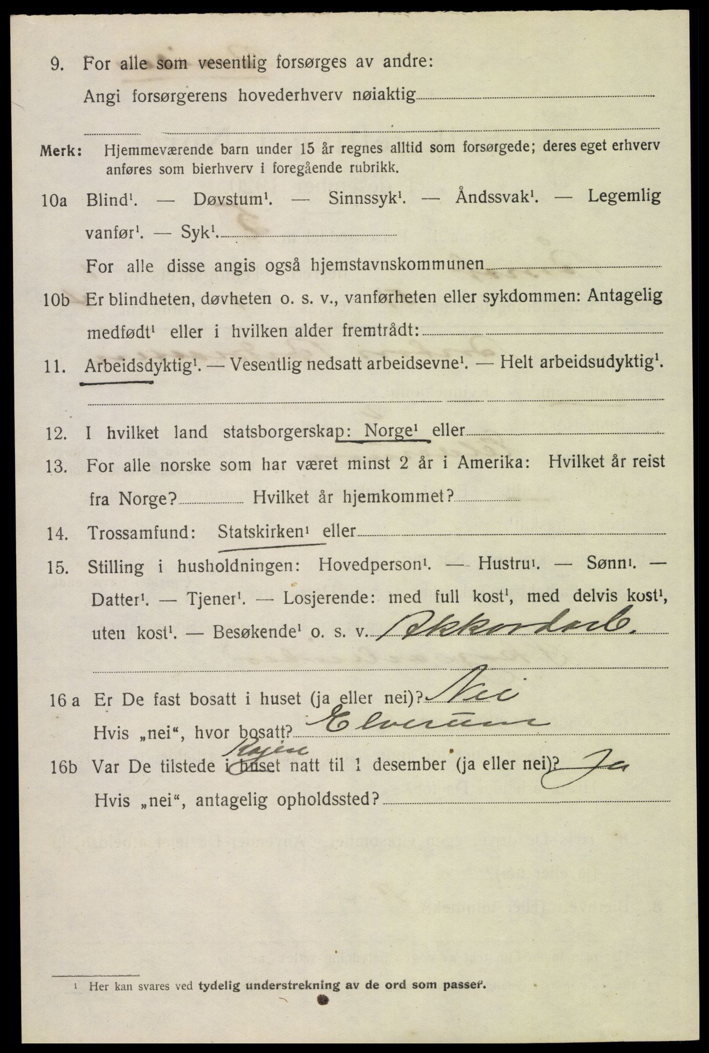 SAH, 1920 census for Åmot, 1920, p. 2064