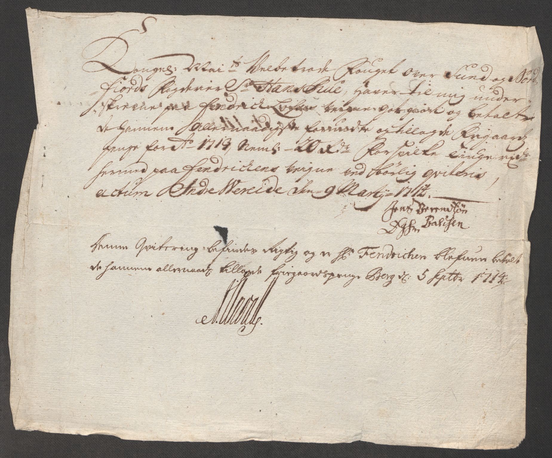 Rentekammeret inntil 1814, Reviderte regnskaper, Fogderegnskap, AV/RA-EA-4092/R53/L3437: Fogderegnskap Sunn- og Nordfjord, 1713, p. 352