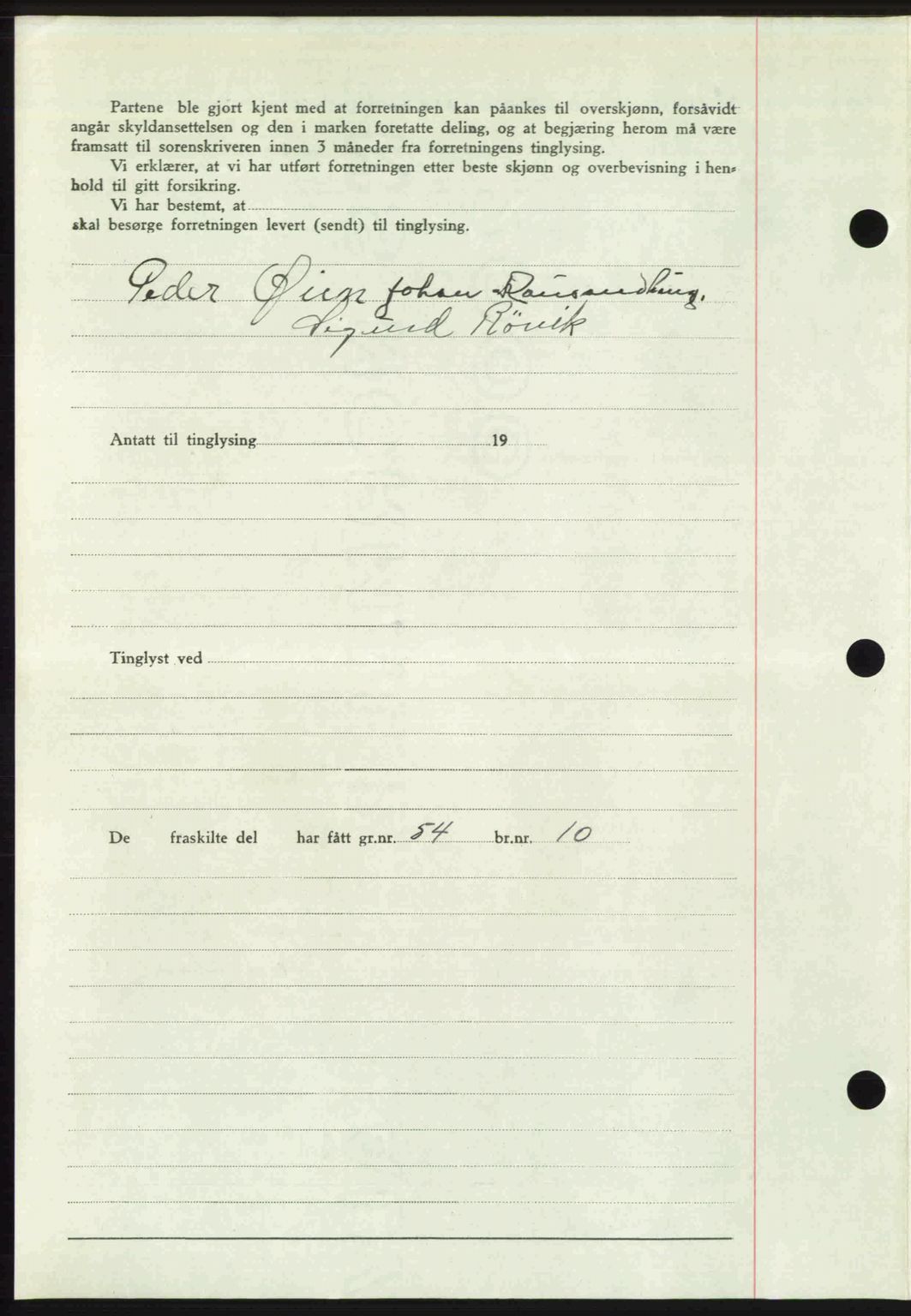 Romsdal sorenskriveri, SAT/A-4149/1/2/2C: Mortgage book no. A24, 1947-1947, Diary no: : 2926/1947