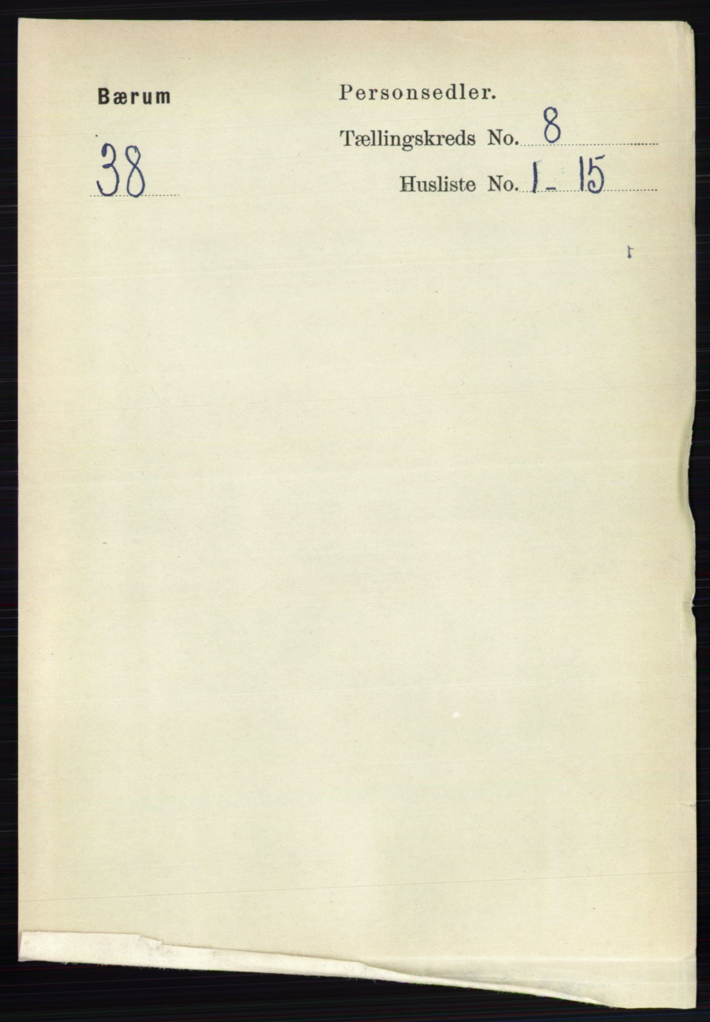 RA, 1891 census for 0219 Bærum, 1891, p. 4527