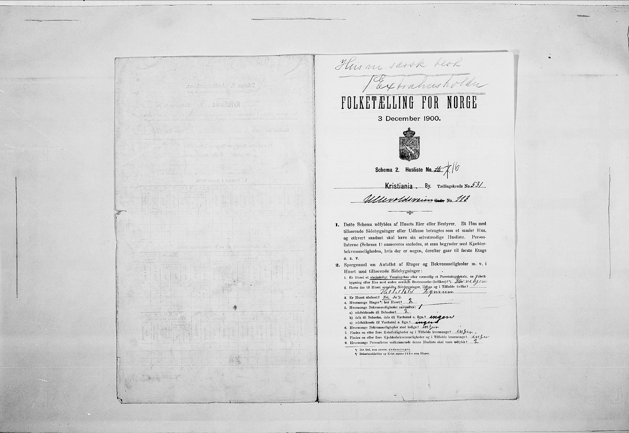 SAO, 1900 census for Kristiania, 1900, p. 107558