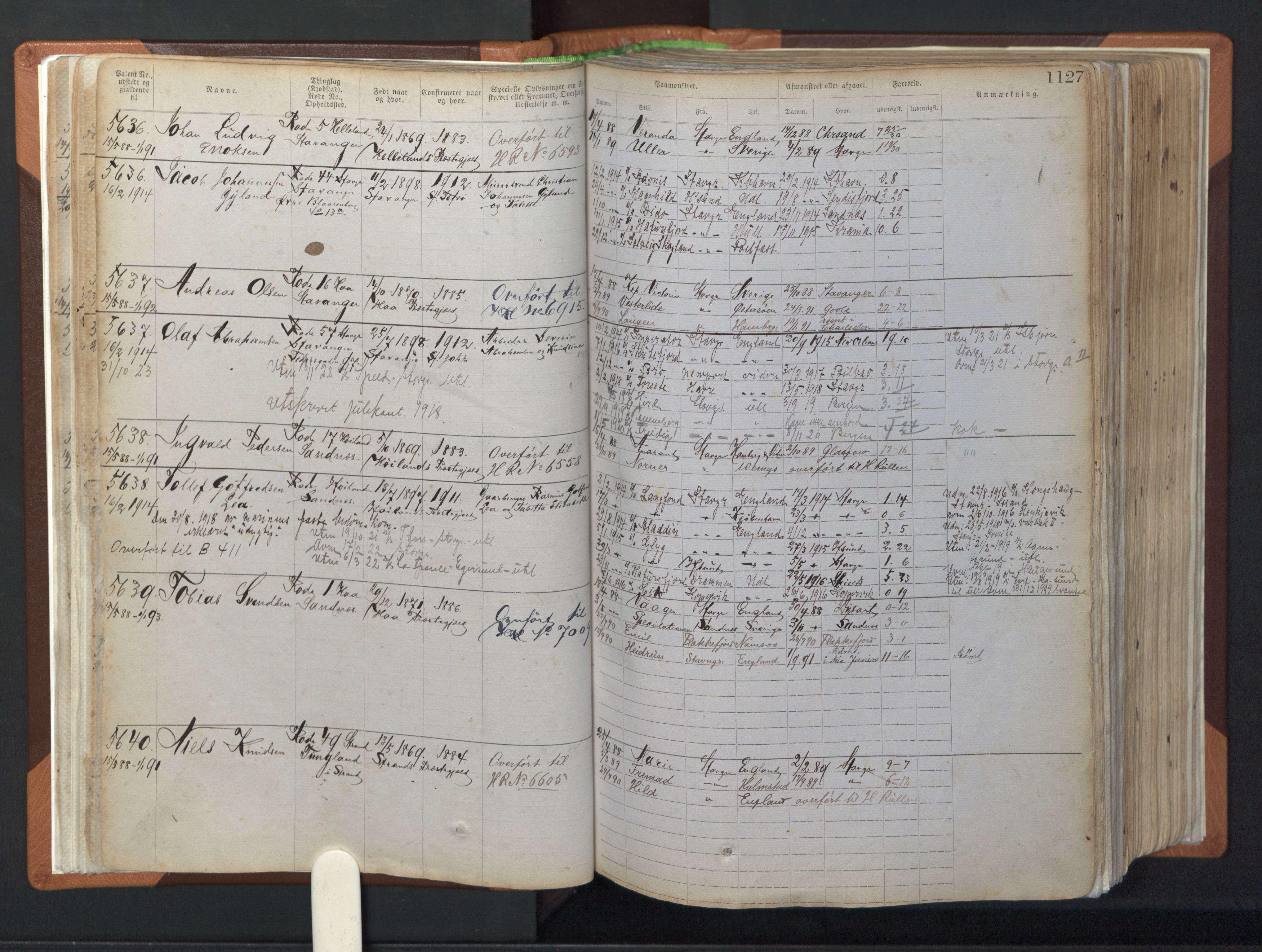 Stavanger sjømannskontor, AV/SAST-A-102006/F/Ff/L0007: Annotasjonsrulle, patentnr. 5506-7180, 1887-1900, p. 32