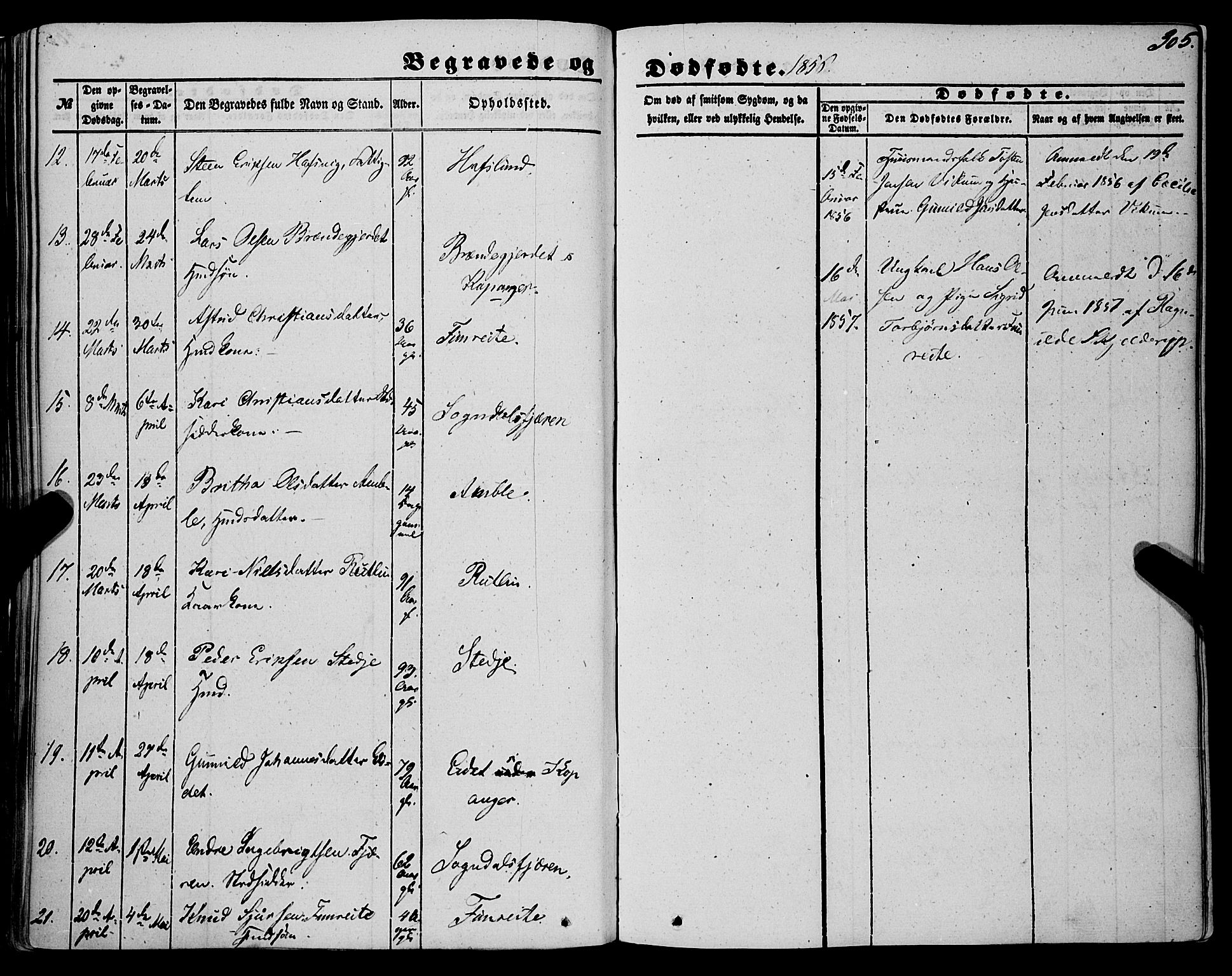 Sogndal sokneprestembete, AV/SAB-A-81301/H/Haa/Haaa/L0012II: Parish register (official) no. A 12II, 1847-1877, p. 305