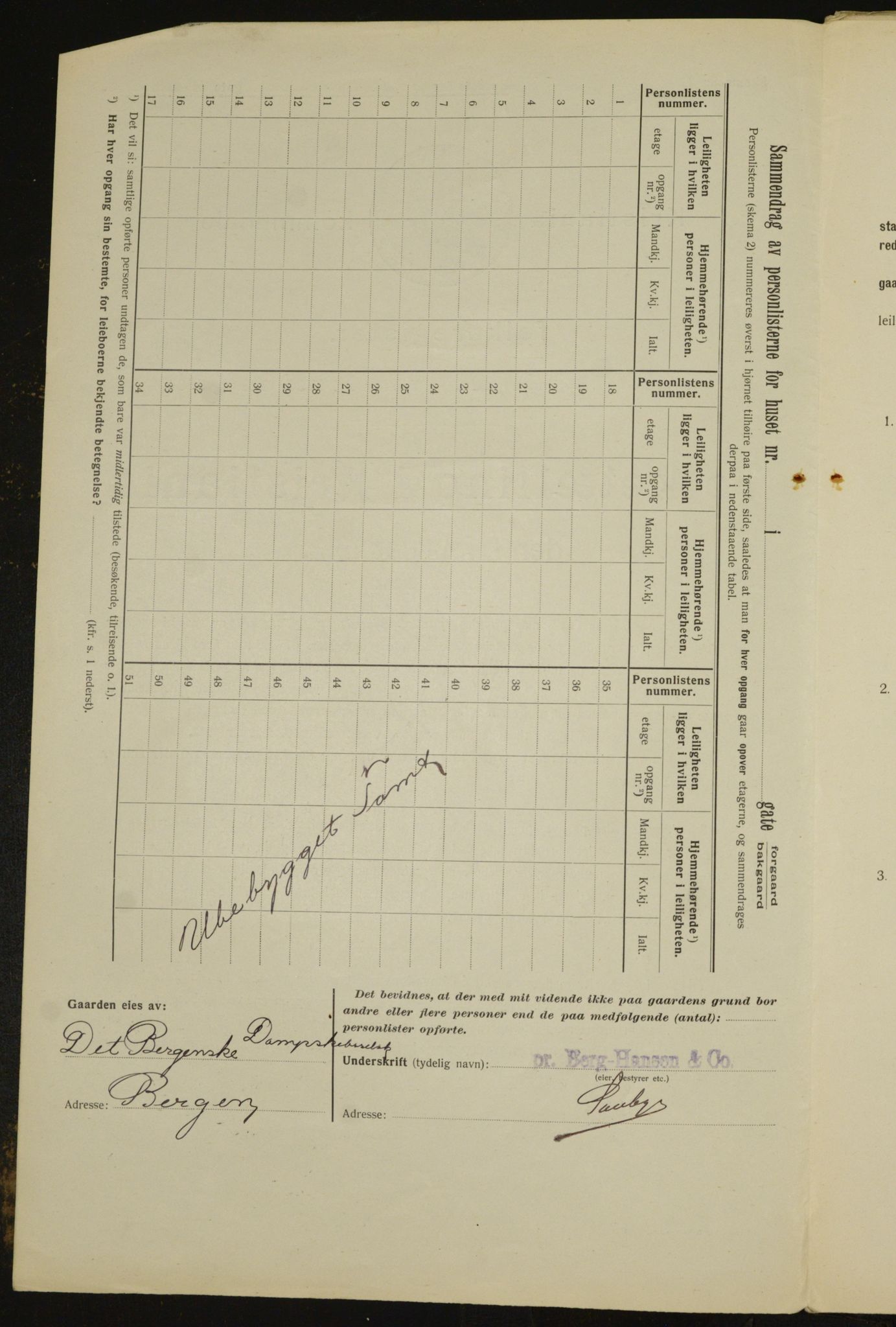 OBA, Municipal Census 1912 for Kristiania, 1912, p. 83046