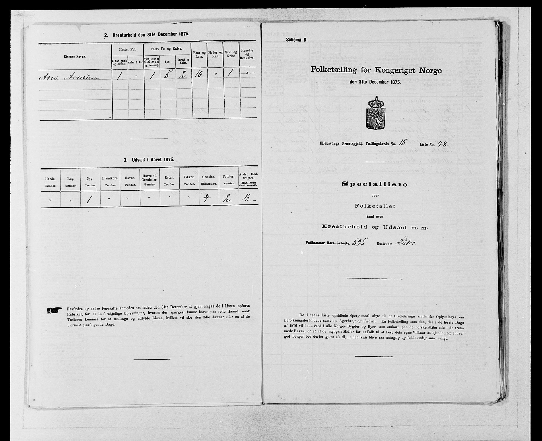 SAB, 1875 census for 1230P Ullensvang, 1875, p. 1558