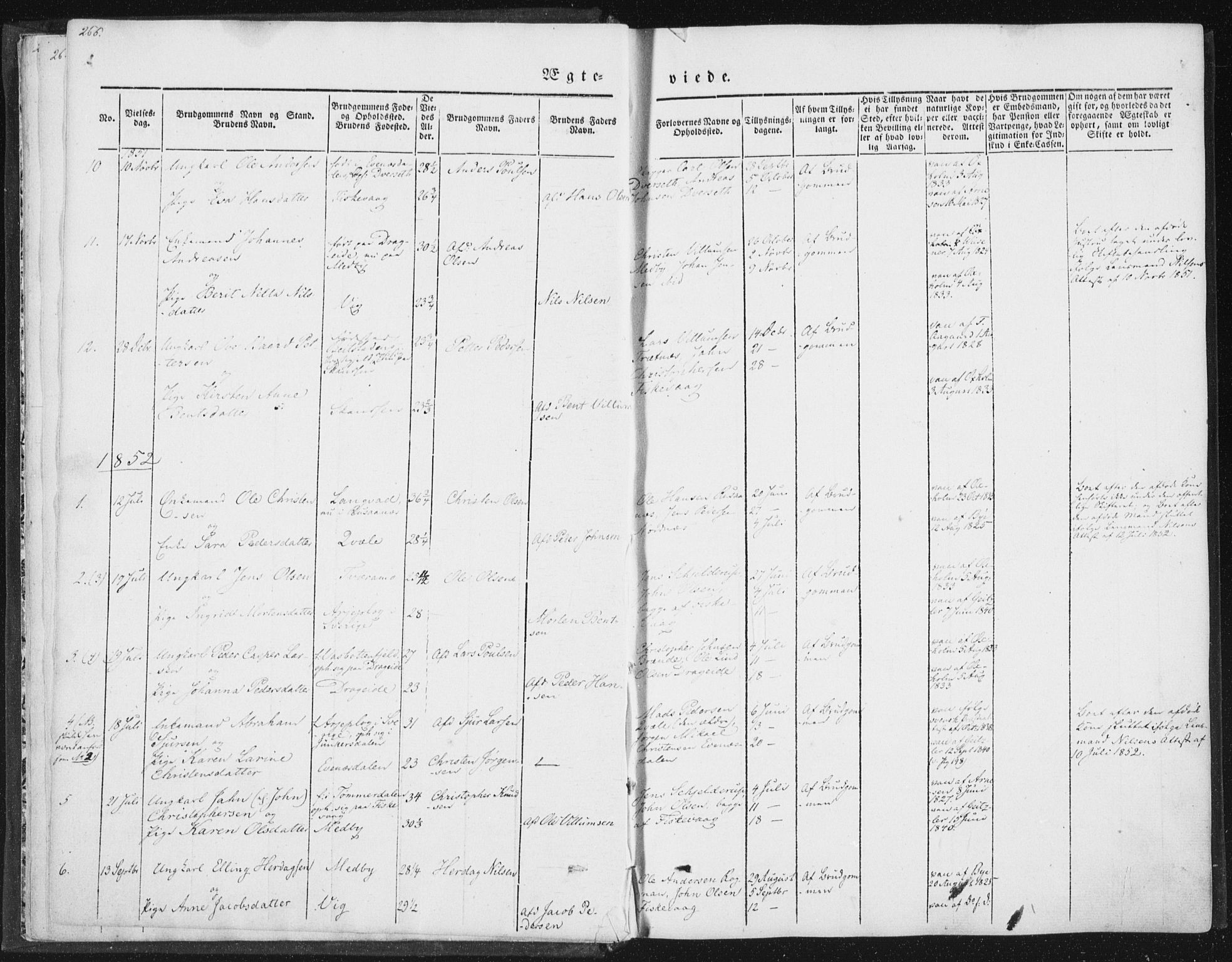 Ministerialprotokoller, klokkerbøker og fødselsregistre - Nordland, AV/SAT-A-1459/847/L0667: Parish register (official) no. 847A07, 1842-1871, p. 266