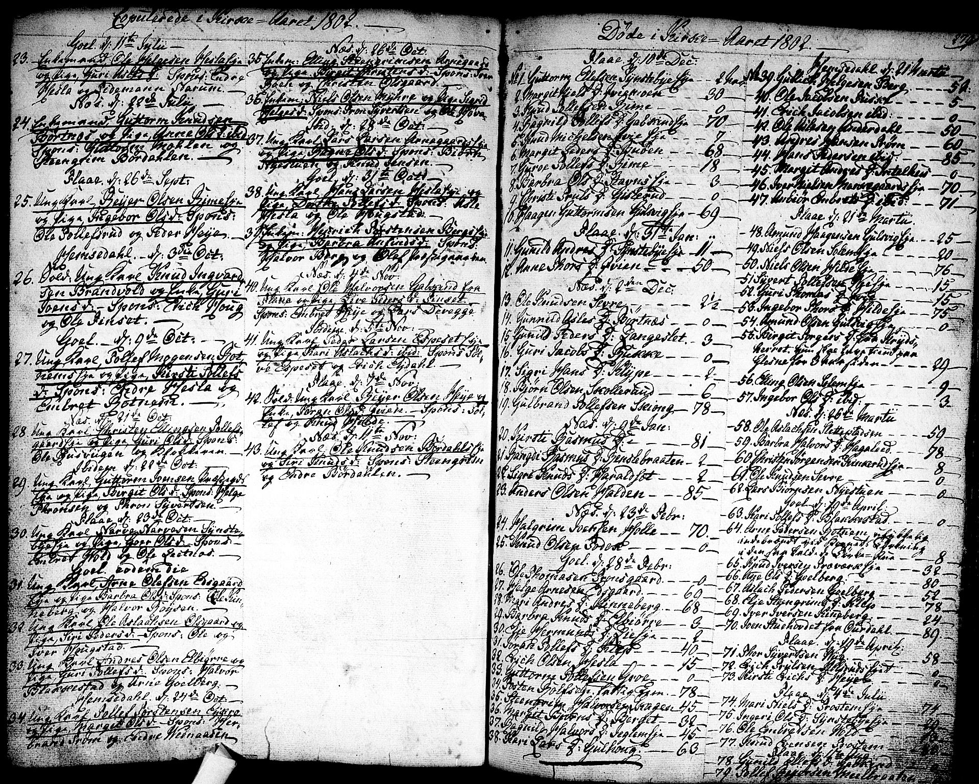 Nes kirkebøker, AV/SAKO-A-236/F/Fa/L0005: Parish register (official) no. 5, 1787-1807, p. 278-279