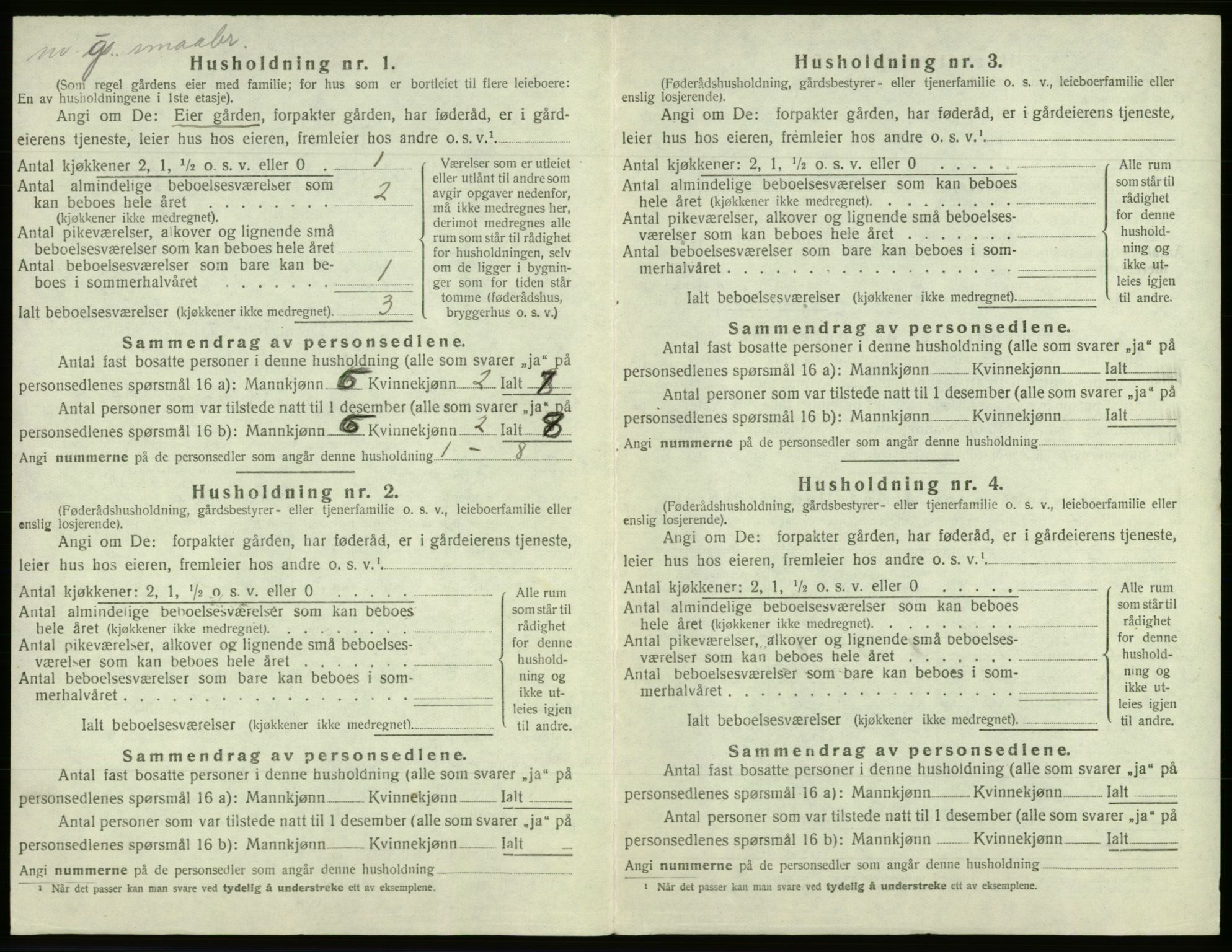 SAB, 1920 census for Os, 1920, p. 929