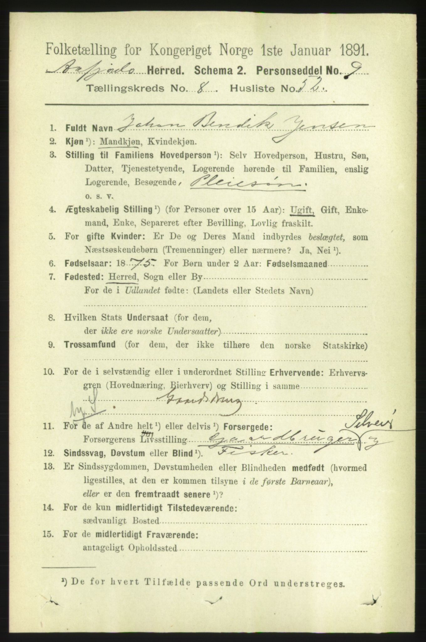 RA, 1891 census for 1630 Åfjord, 1891, p. 2358