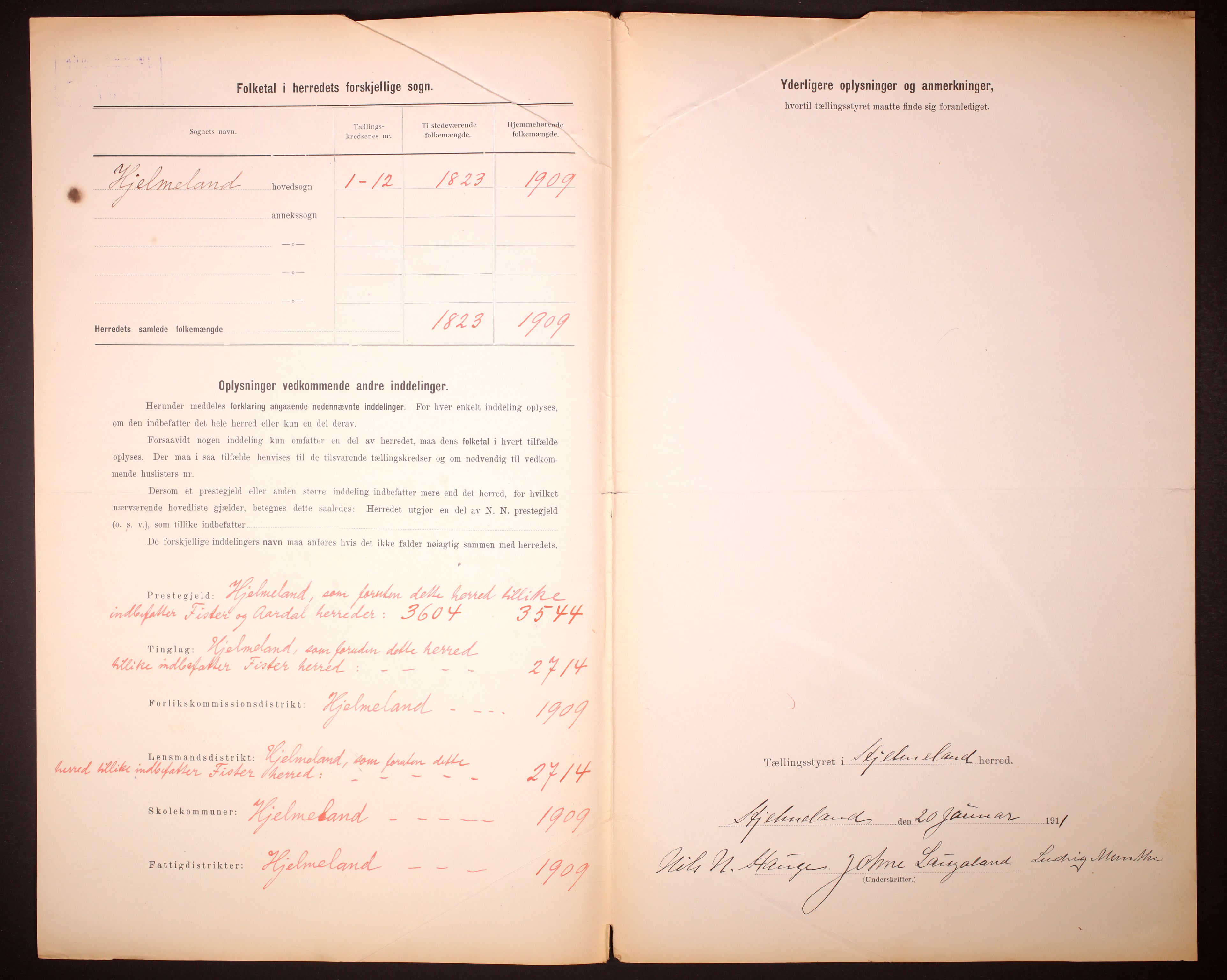 RA, 1910 census for Hjelmeland, 1910, p. 3