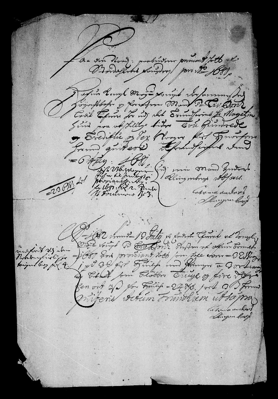 Rentekammeret inntil 1814, Reviderte regnskaper, Stiftamtstueregnskaper, Trondheim stiftamt og Nordland amt, RA/EA-6044/R/Rf/L0062: Trondheim stiftamt, 1680