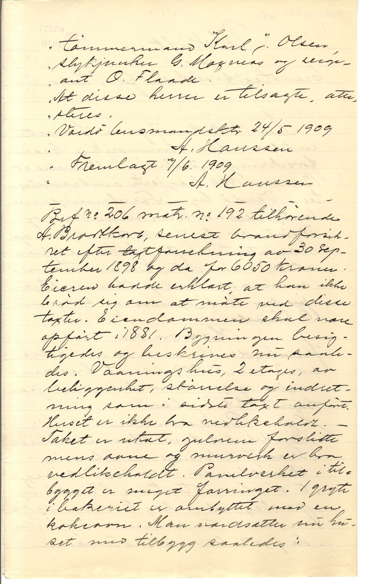 Brodtkorb handel A/S, VAMU/A-0001/Q/Qb/L0001: Skjøter og grunnbrev i Vardø by, 1822-1943, p. 395