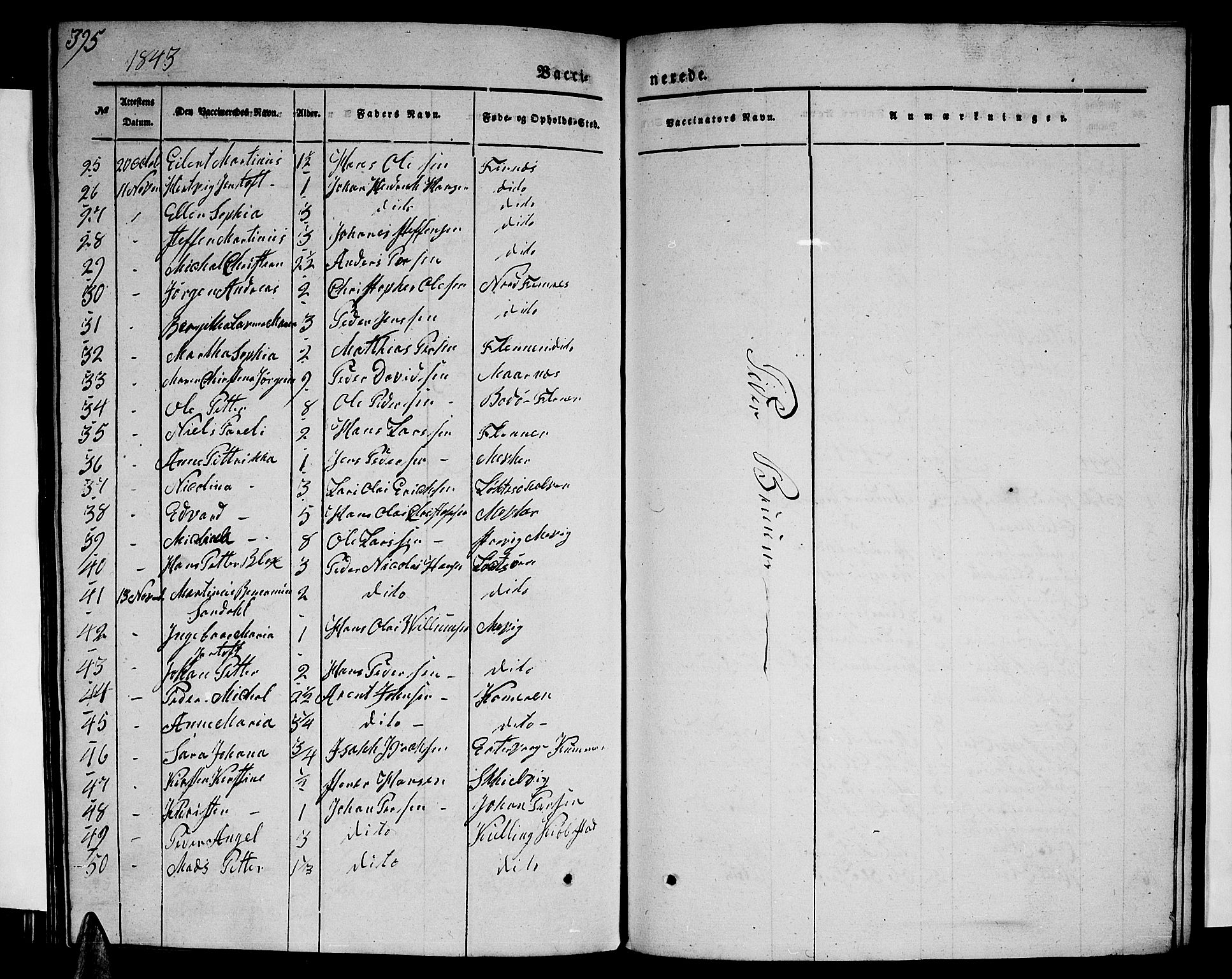 Ministerialprotokoller, klokkerbøker og fødselsregistre - Nordland, SAT/A-1459/805/L0106: Parish register (copy) no. 805C02, 1841-1861, p. 395