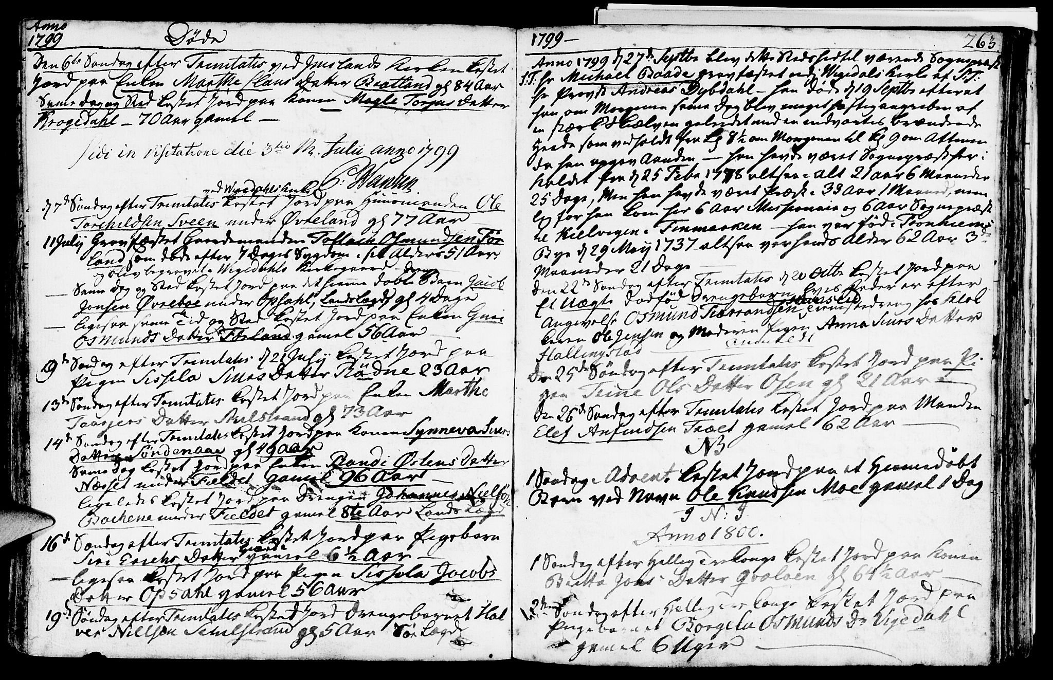 Vikedal sokneprestkontor, SAST/A-101840/01/IV: Parish register (official) no. A 2, 1779-1817, p. 263