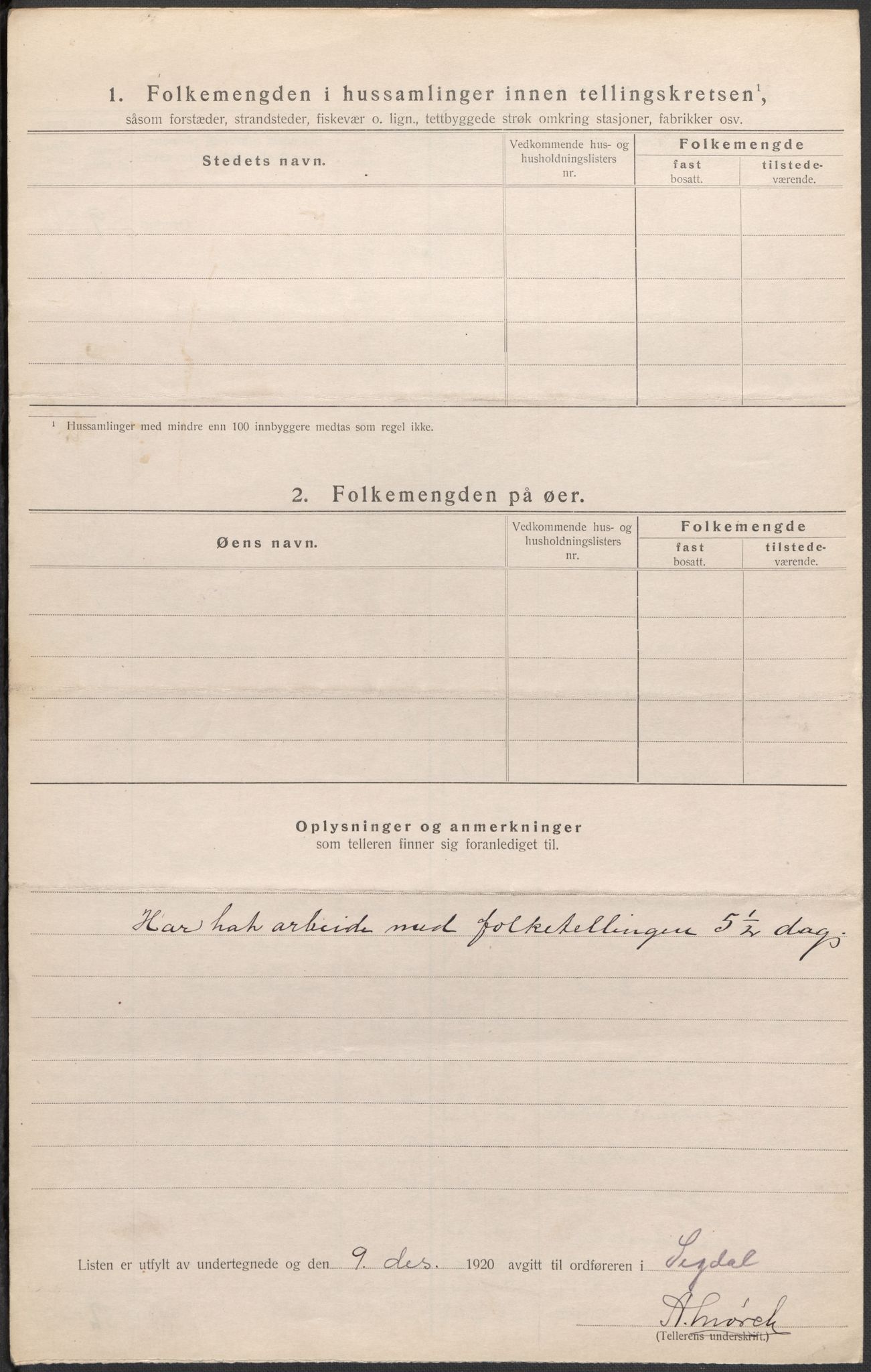 SAKO, 1920 census for Sigdal, 1920, p. 23