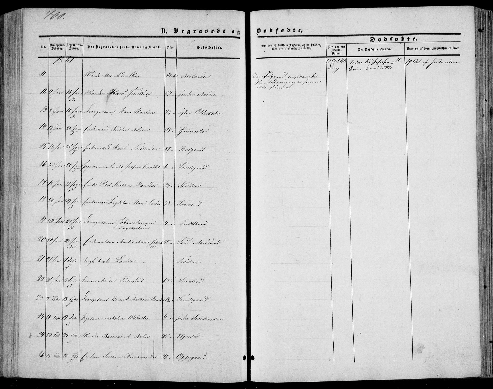 Nøtterøy kirkebøker, AV/SAKO-A-354/F/Fa/L0006: Parish register (official) no. I 6, 1852-1864, p. 400