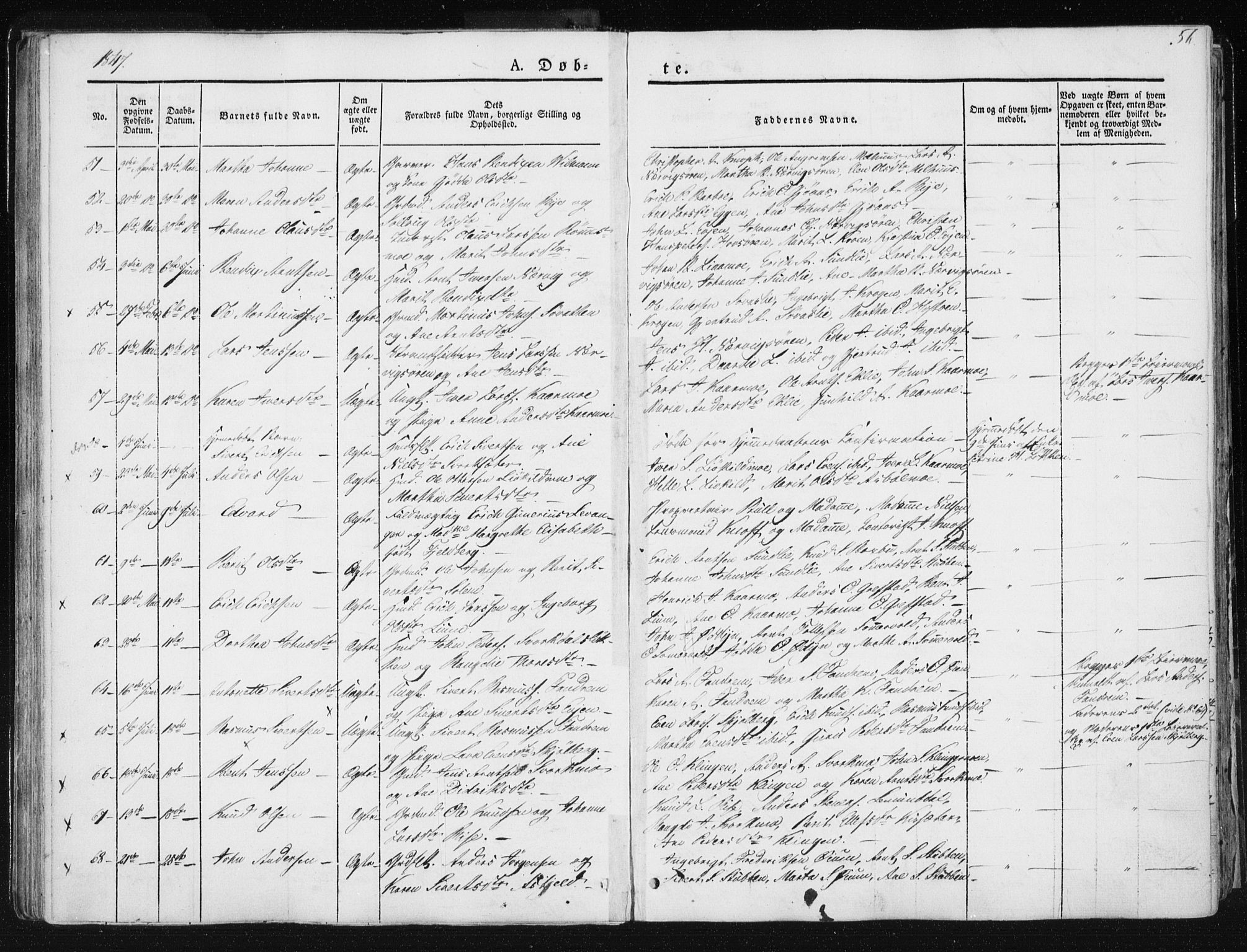 Ministerialprotokoller, klokkerbøker og fødselsregistre - Sør-Trøndelag, AV/SAT-A-1456/668/L0805: Parish register (official) no. 668A05, 1840-1853, p. 56