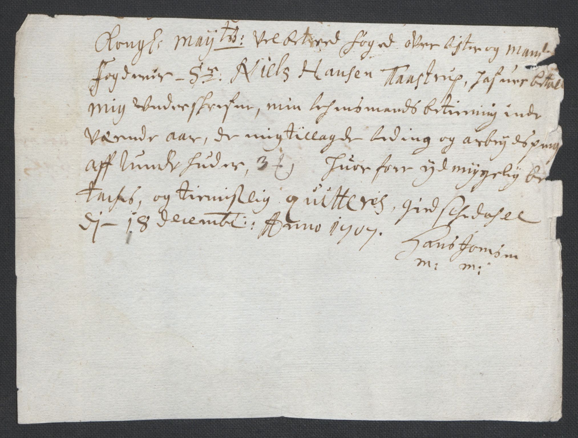 Rentekammeret inntil 1814, Reviderte regnskaper, Fogderegnskap, AV/RA-EA-4092/R43/L2551: Fogderegnskap Lista og Mandal, 1705-1709, p. 479