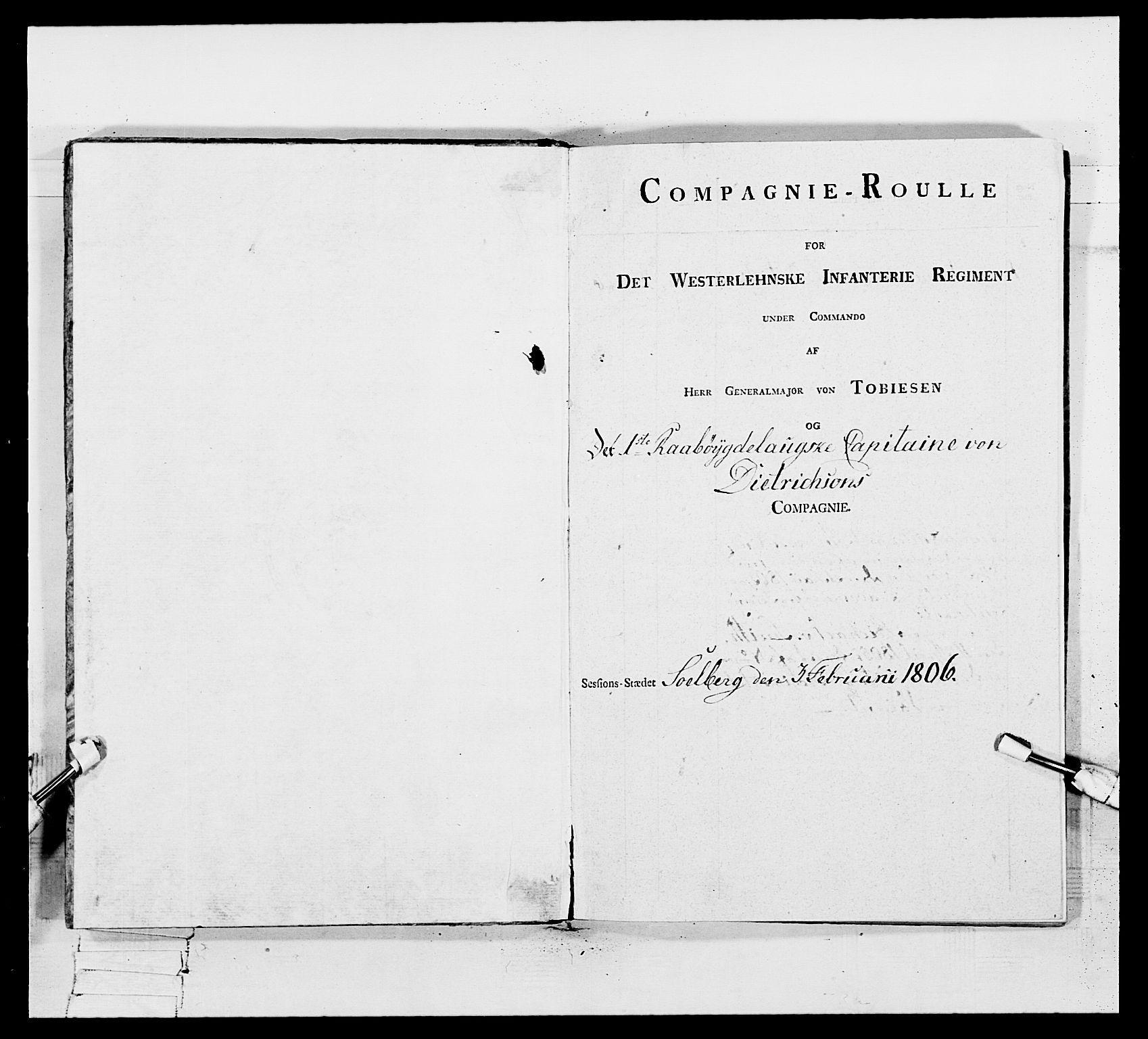 Generalitets- og kommissariatskollegiet, Det kongelige norske kommissariatskollegium, AV/RA-EA-5420/E/Eh/L0109: Vesterlenske nasjonale infanteriregiment, 1806, p. 270