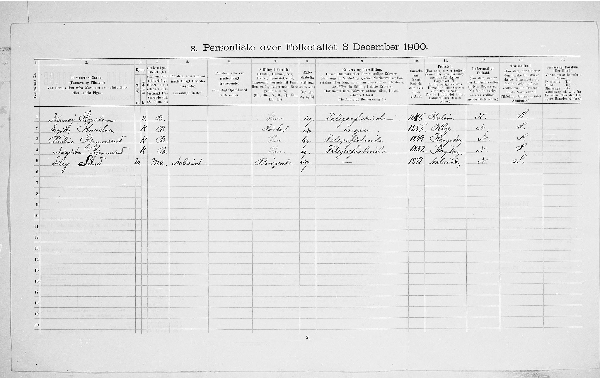 SAO, 1900 census for Kristiania, 1900, p. 71034