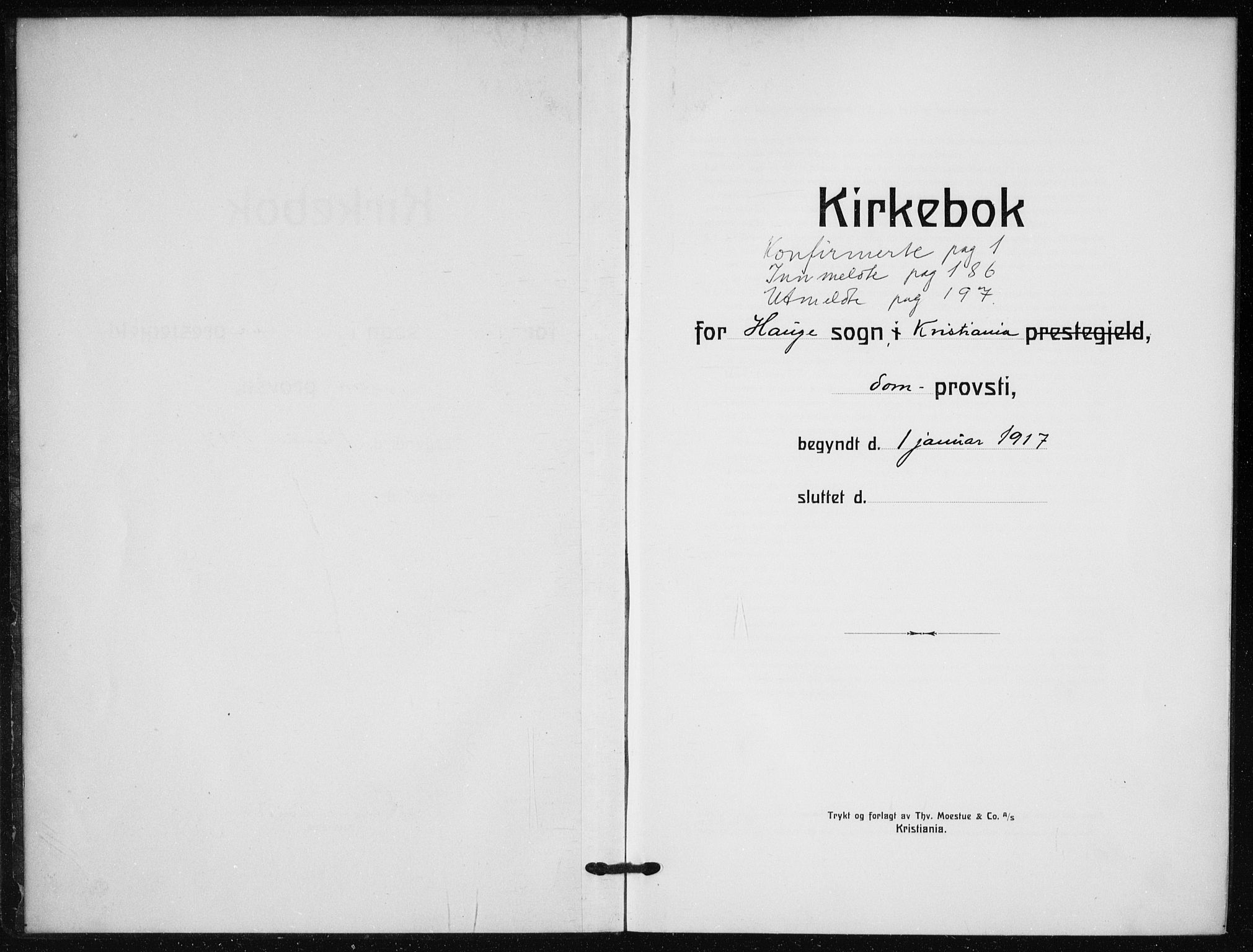 Hauge prestekontor Kirkebøker, AV/SAO-A-10849/F/Fa/L0002: Parish register (official) no. 2, 1917-1938