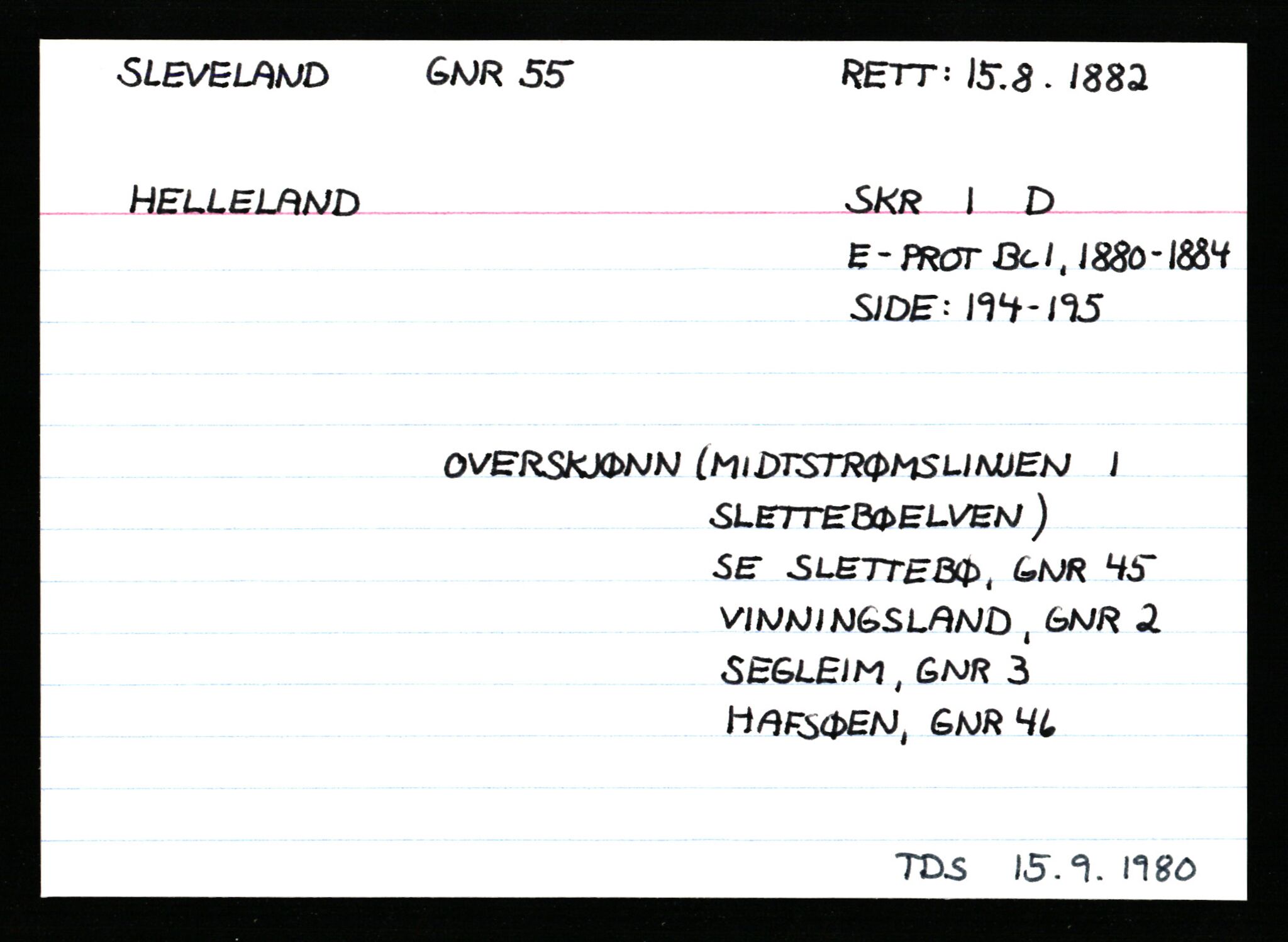 Statsarkivet i Stavanger, AV/SAST-A-101971/03/Y/Ym/L0053: Åstedskort sortert etter gårdsnavn: Skudeneshavn - Solbjør, 1600-1950, p. 374