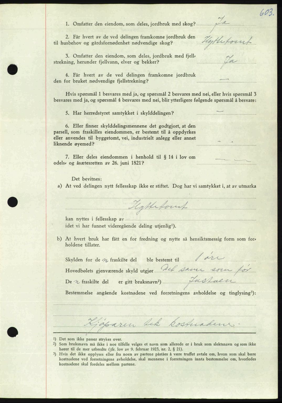 Nordmøre sorenskriveri, AV/SAT-A-4132/1/2/2Ca: Mortgage book no. A106, 1947-1947, Diary no: : 2496/1947