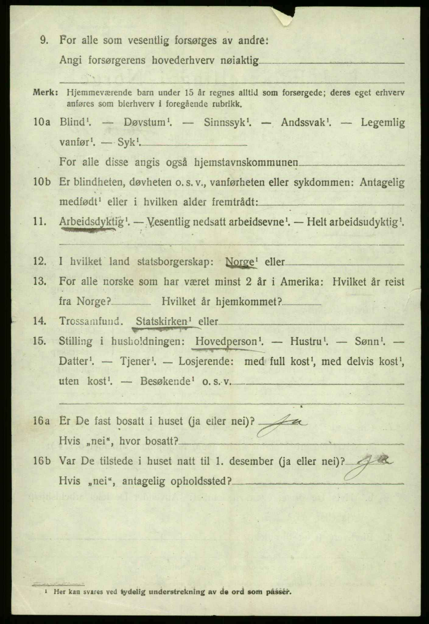 SAB, 1920 census for Fjaler, 1920, p. 1812