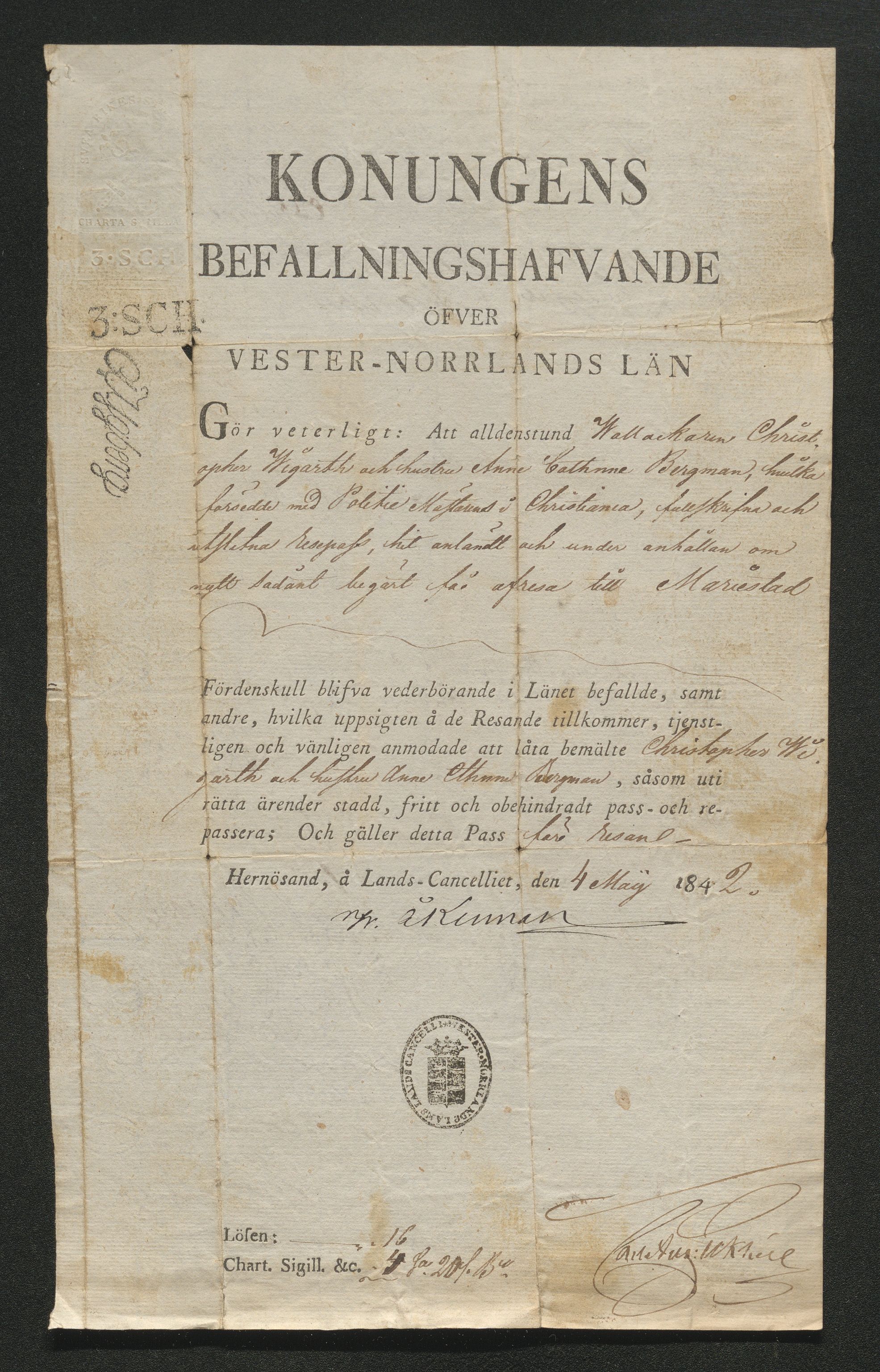 Drammen politikammer, AV/SAKO-A-623/I/Ia/Iab/L0006: Innleverte pass, 1841-1842, p. 587