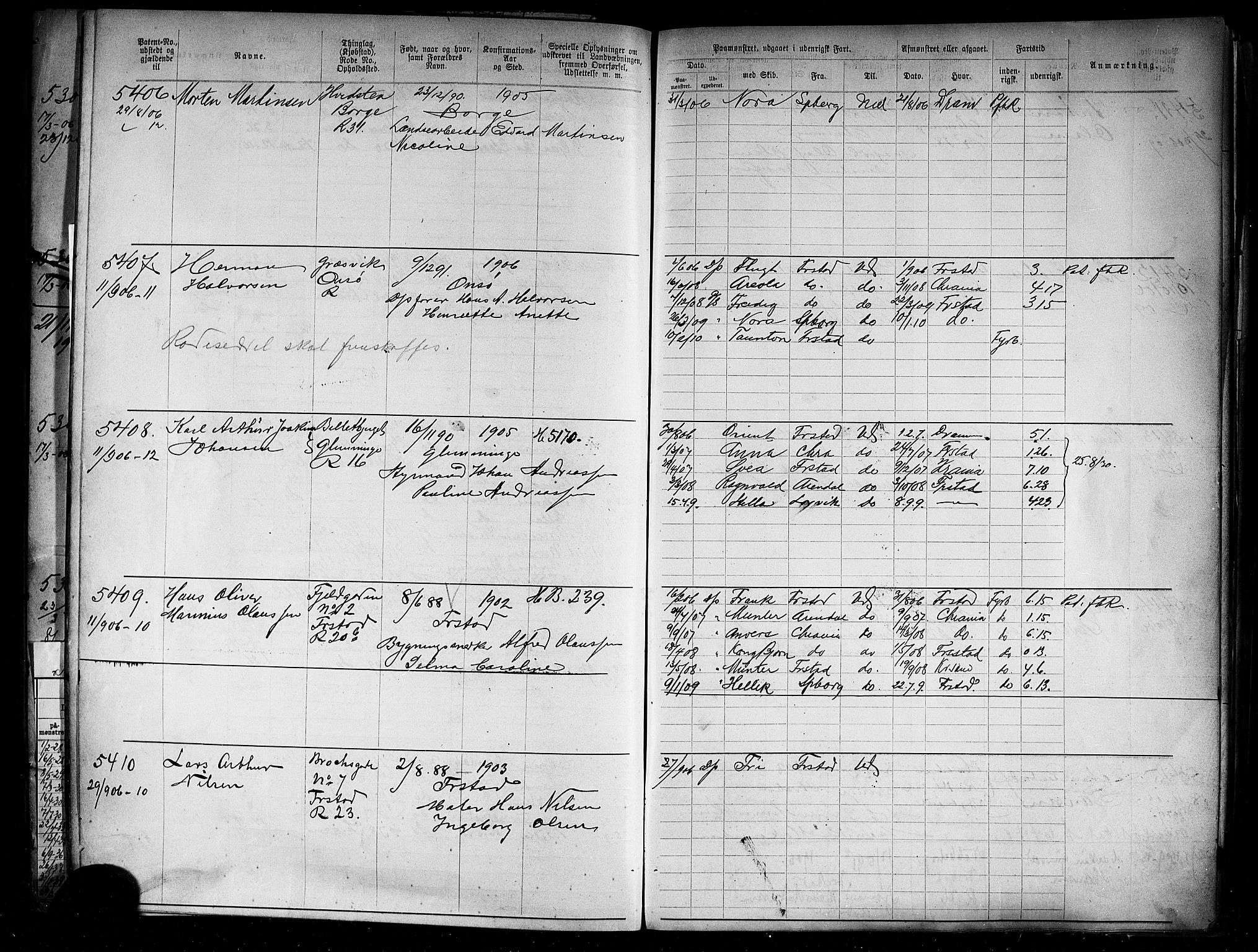 Fredrikstad mønstringskontor, AV/SAO-A-10569b/F/Fc/Fca/L0008: Annotasjonsrulle, 1898-1916, p. 300