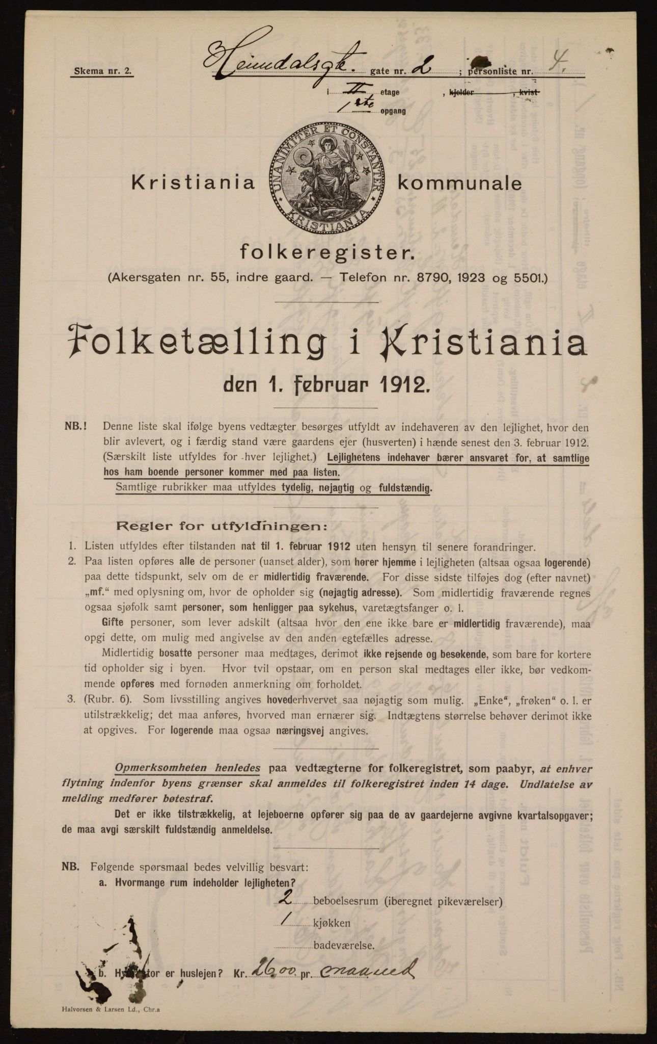 OBA, Municipal Census 1912 for Kristiania, 1912, p. 36959
