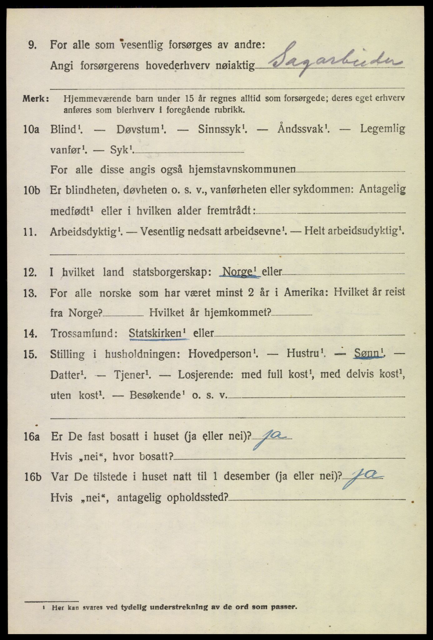 SAH, 1920 census for Furnes, 1920, p. 5722