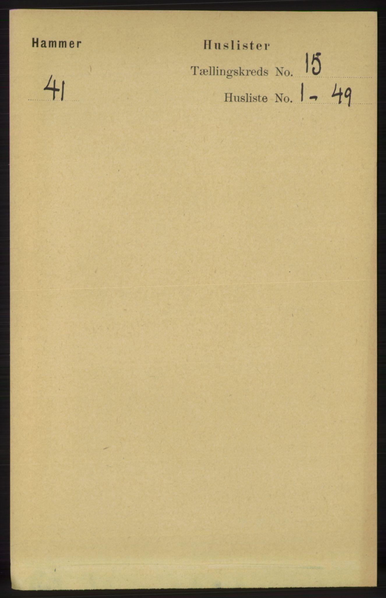 RA, 1891 census for 1254 Hamre, 1891, p. 4638