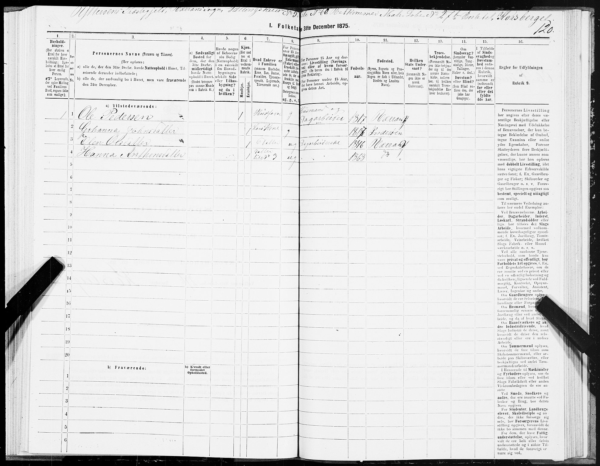 SAT, 1875 census for 1722P Ytterøy, 1875, p. 5120