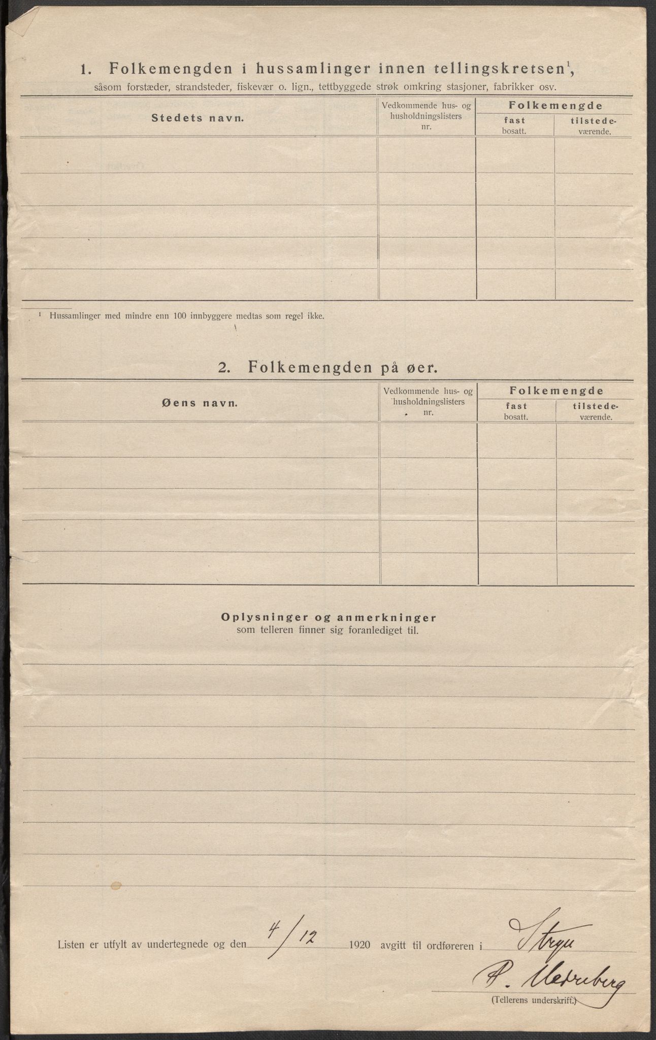 SAB, 1920 census for Stryn, 1920, p. 37