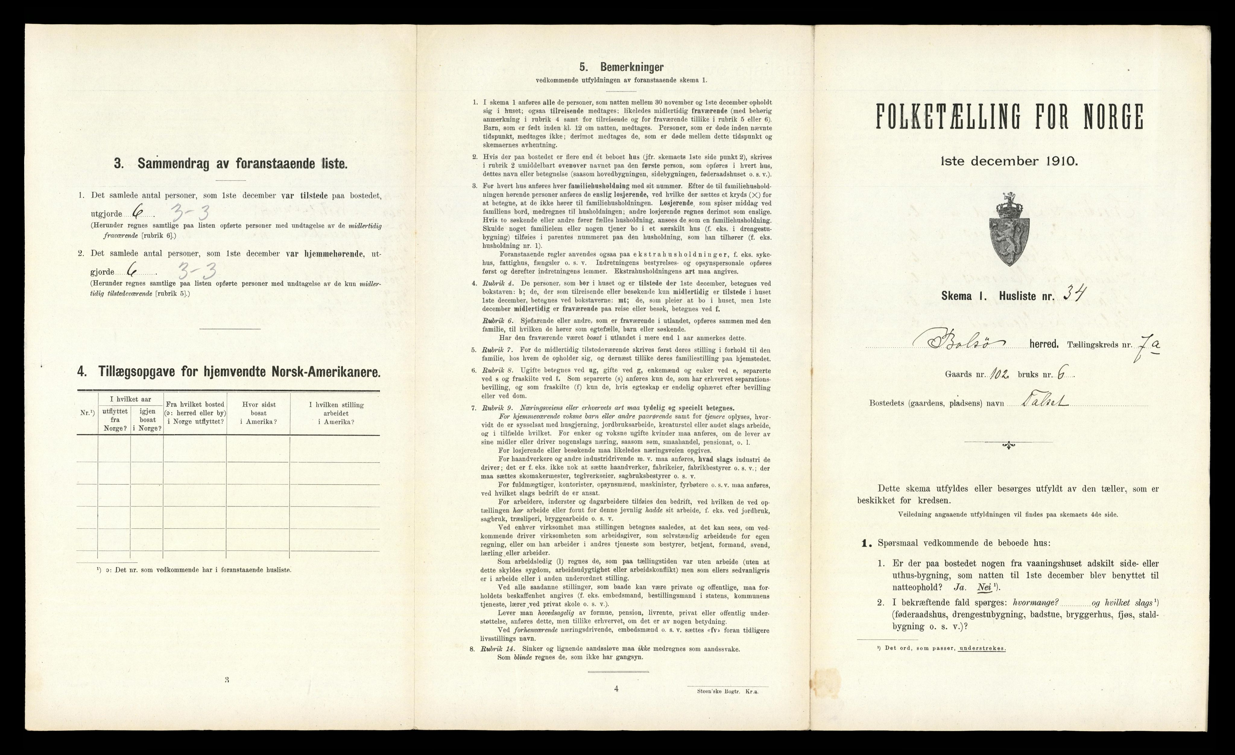 RA, 1910 census for Bolsøy, 1910, p. 1187