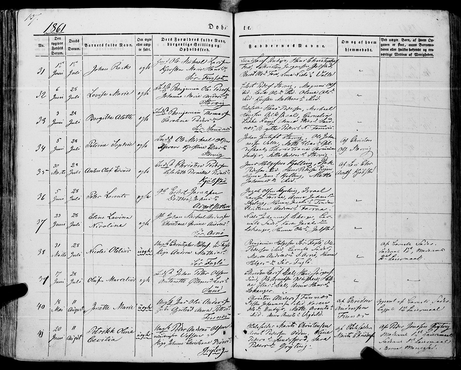 Ministerialprotokoller, klokkerbøker og fødselsregistre - Nordland, AV/SAT-A-1459/805/L0097: Parish register (official) no. 805A04, 1837-1861, p. 137