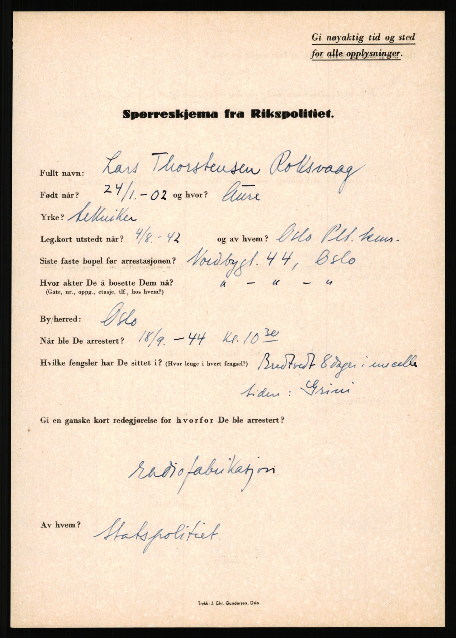 Rikspolitisjefen, AV/RA-S-1560/L/L0014: Pettersen, Aksel - Savosnick, Ernst, 1940-1945, p. 663