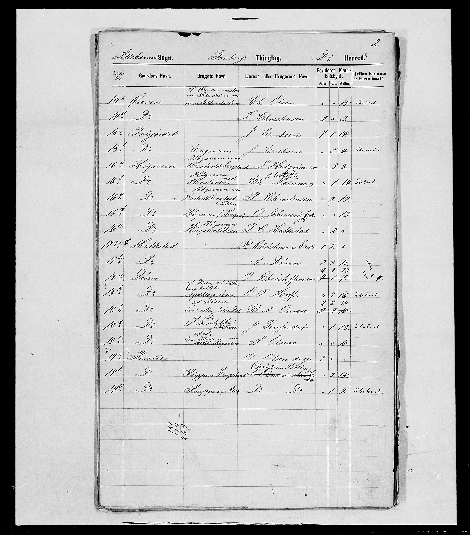 SAH, 1875 census for 0524L Fåberg/Fåberg og Lillehammer, 1875, p. 59