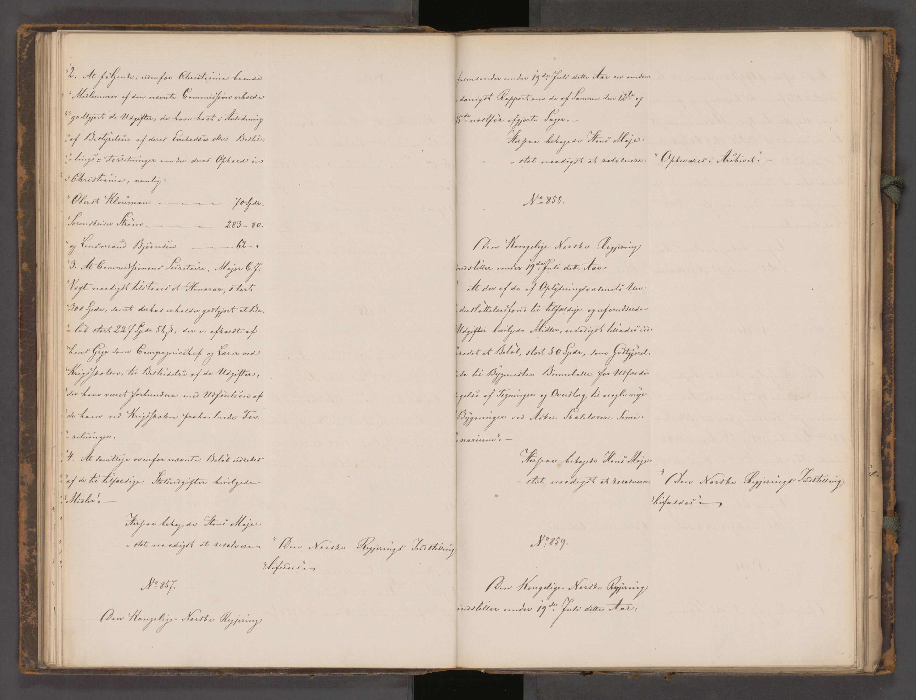 Statsrådssekretariatet, AV/RA-S-1001/A/Ab/L0104: Kgl. res. nr. 724-1001b, 2. halvår, 1865