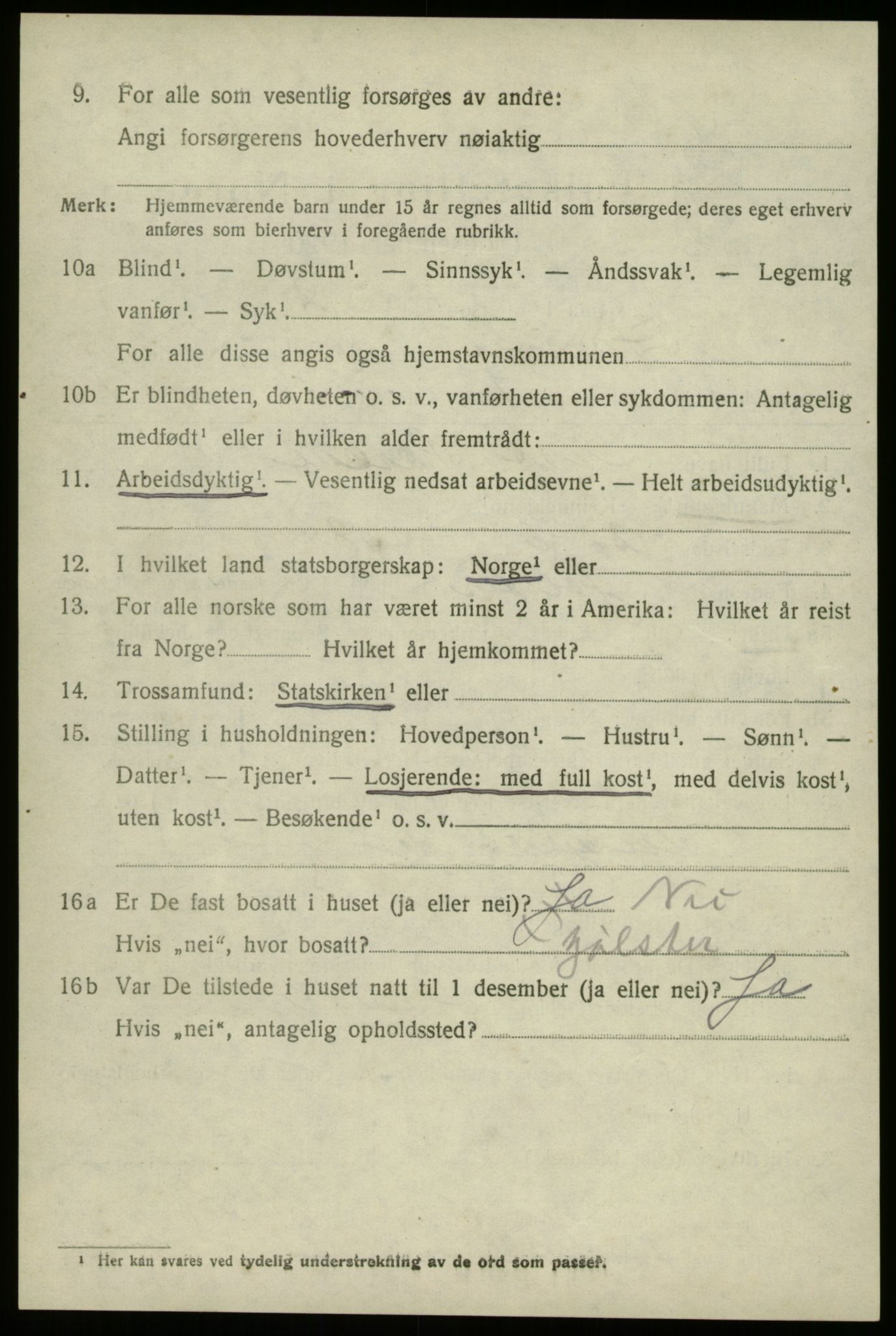 SAB, 1920 census for Innvik, 1920, p. 6140