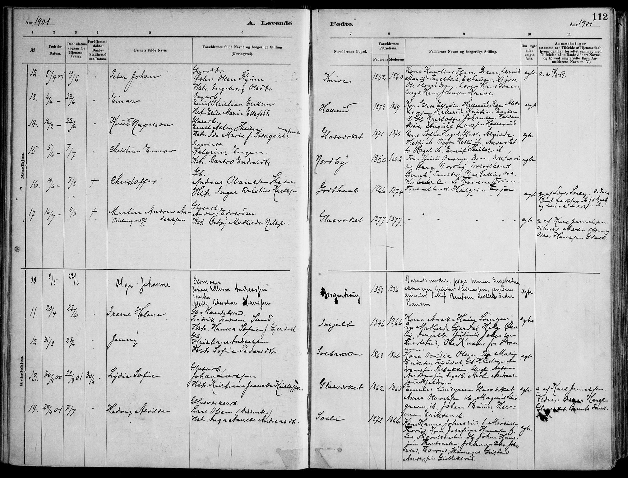 Skoger kirkebøker, SAKO/A-59/F/Fa/L0006: Parish register (official) no. I 6, 1885-1910, p. 112