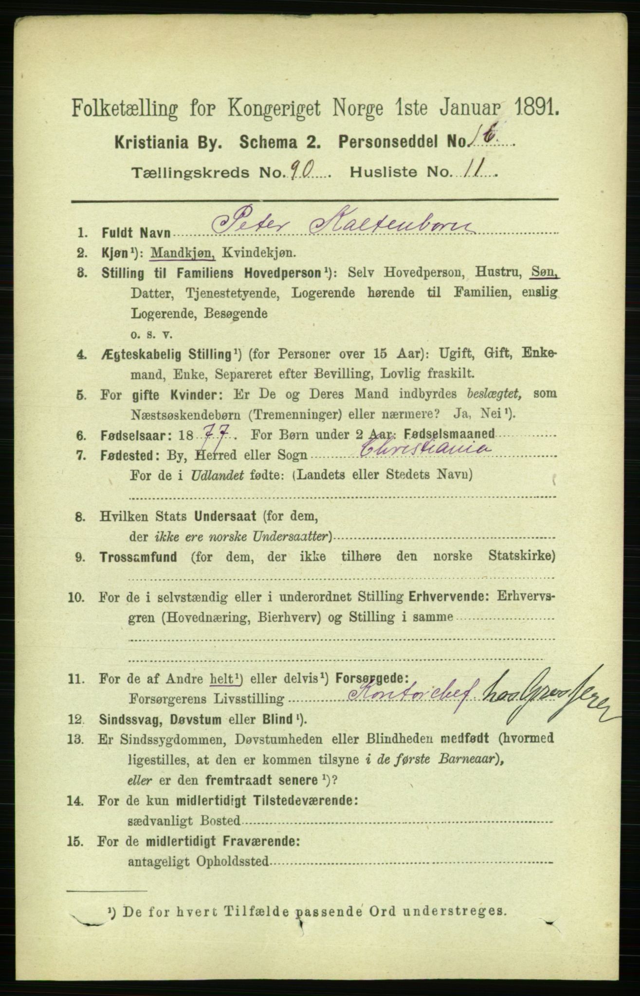 RA, 1891 census for 0301 Kristiania, 1891, p. 44579